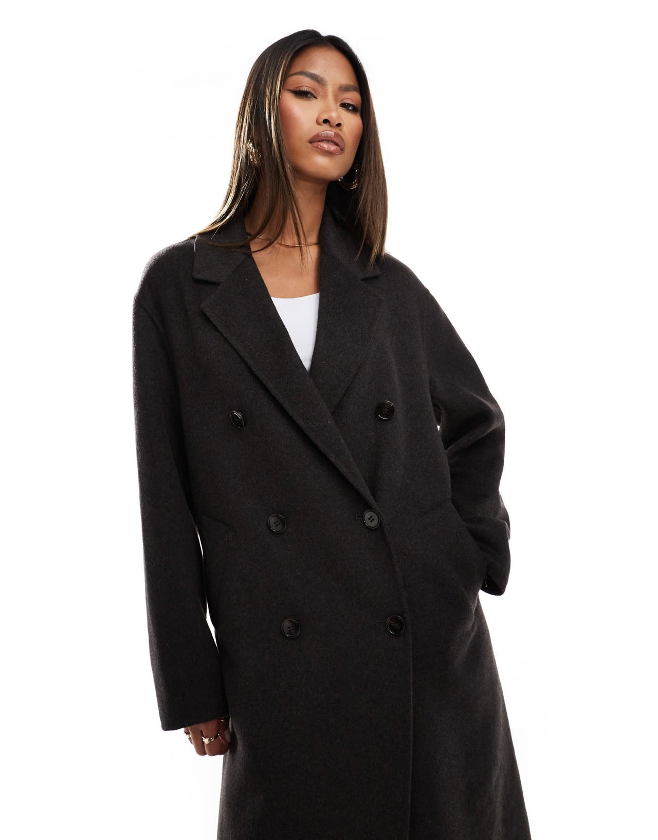 Forever New formal coat in deep brown - ASOS Sample Sale EU Store