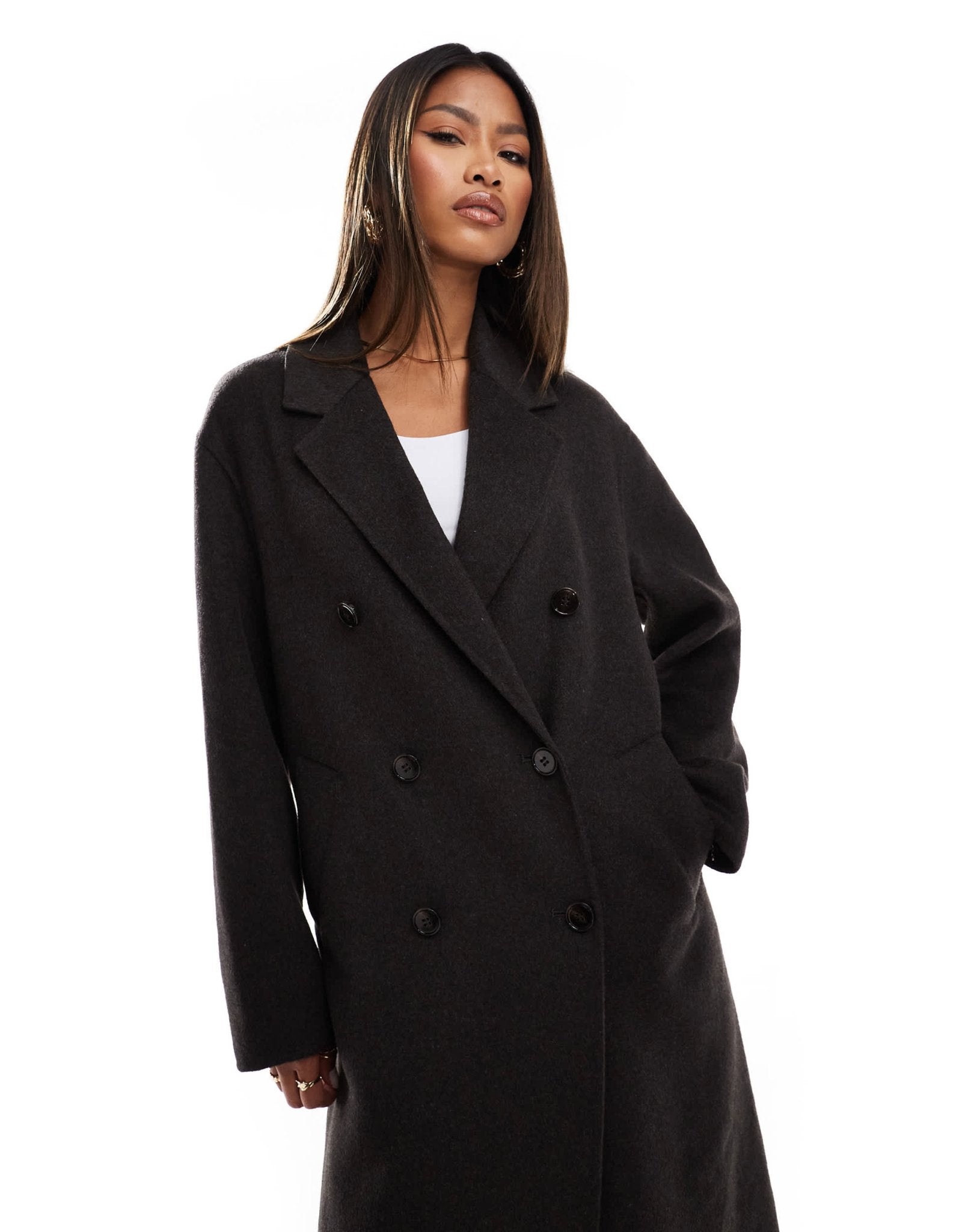 Forever New formal coat in deep brown - ASOS Sample Sale EU Store