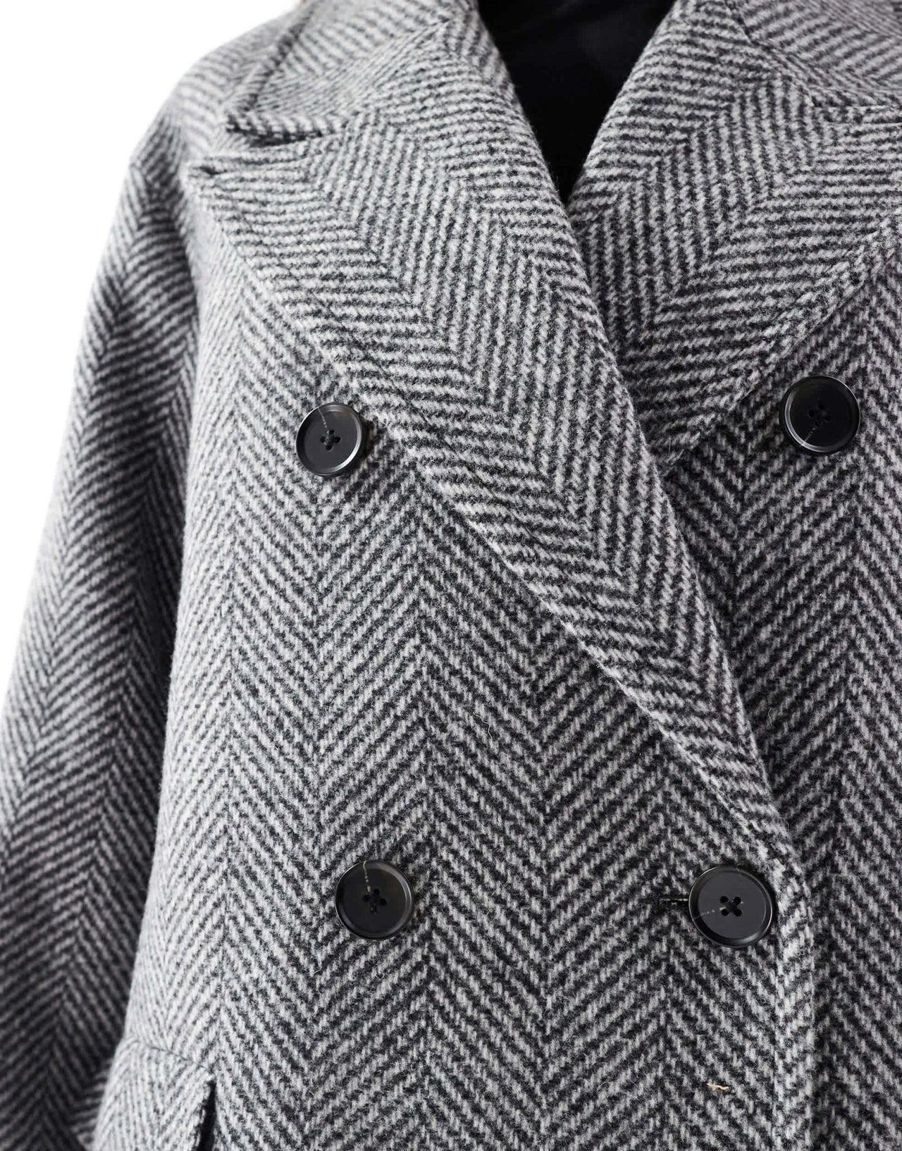 Forever New formal coat in light grey herringbone - ASOS Sample Sale EU Store