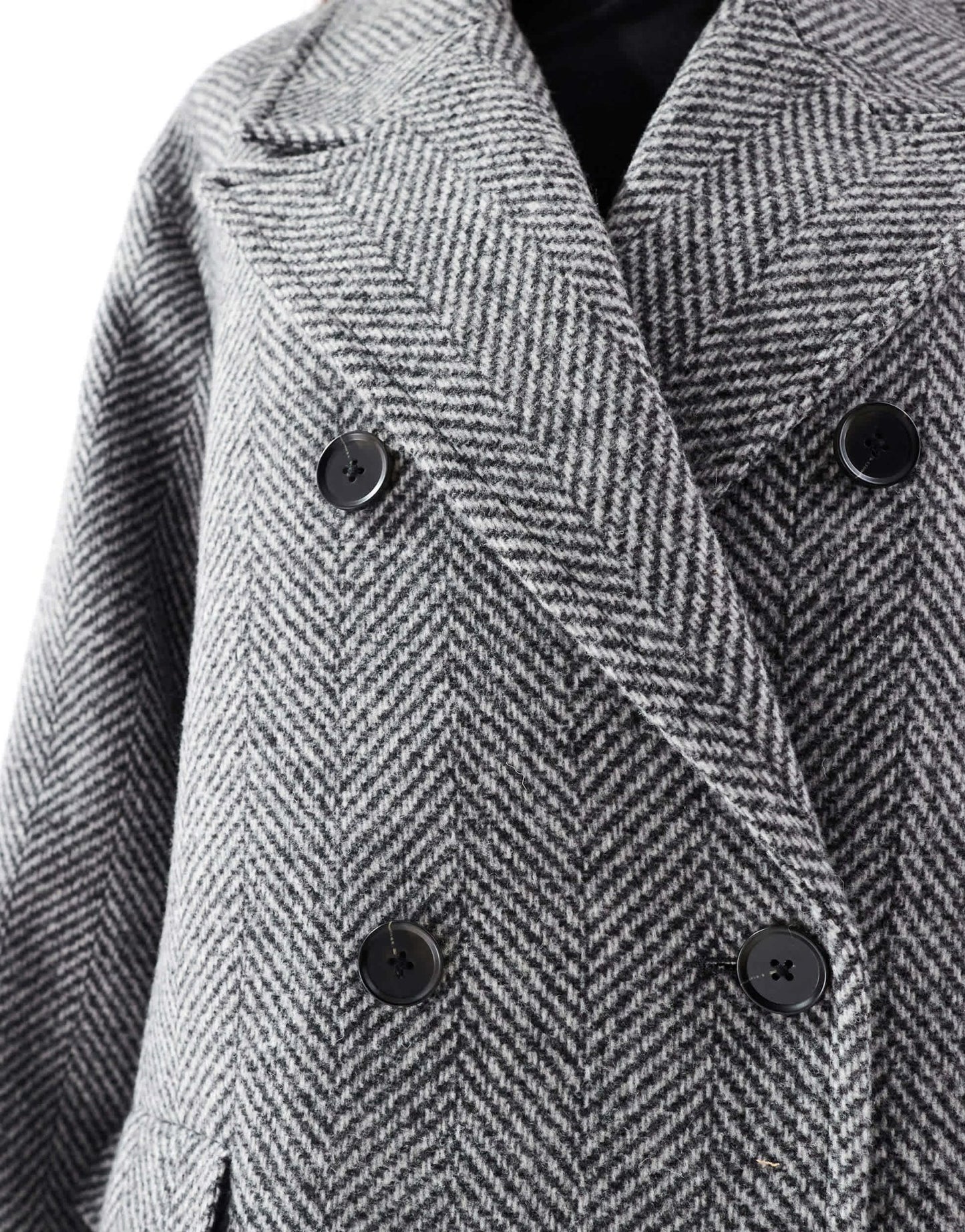 Forever New formal coat in light grey herringbone - ASOS Sample Sale EU Store