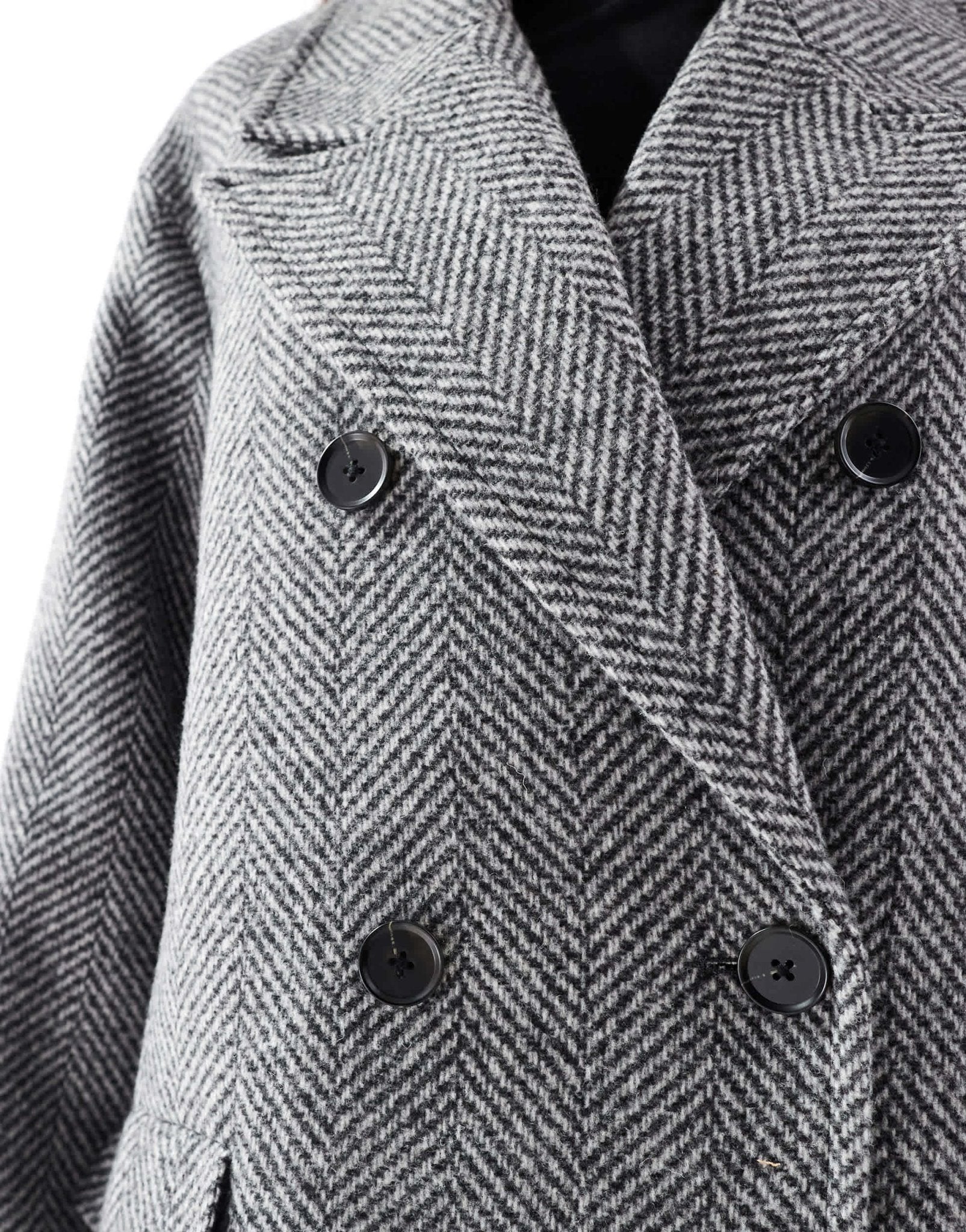 Forever New formal coat in light grey herringbone - ASOS Sample Sale EU Store