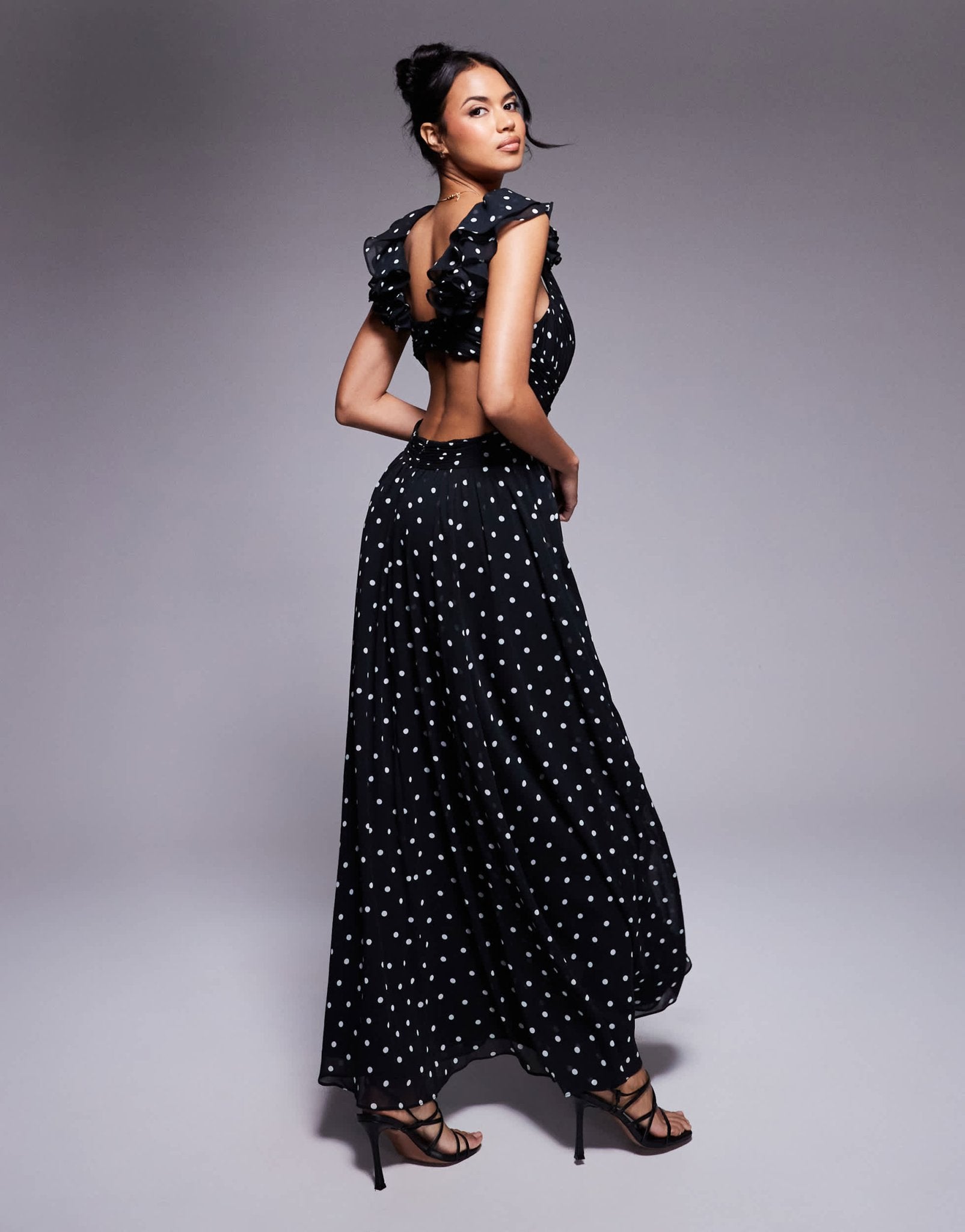 Forever New rosette maxi dress in polka dot - ASOS Sample Sale EU Store
