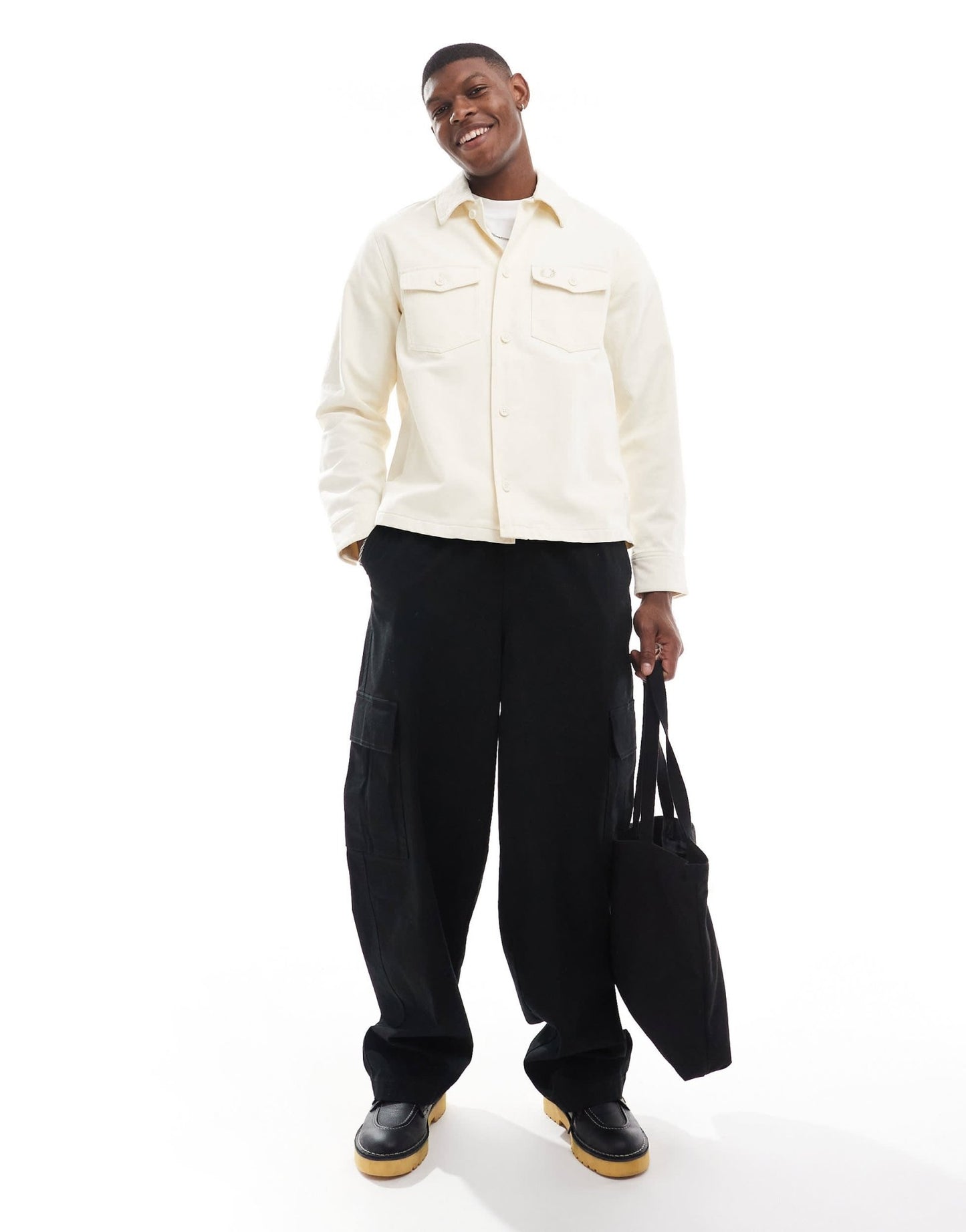 Fred Perry cord overshirt in ecru - ASOS Sample Sale EU Store