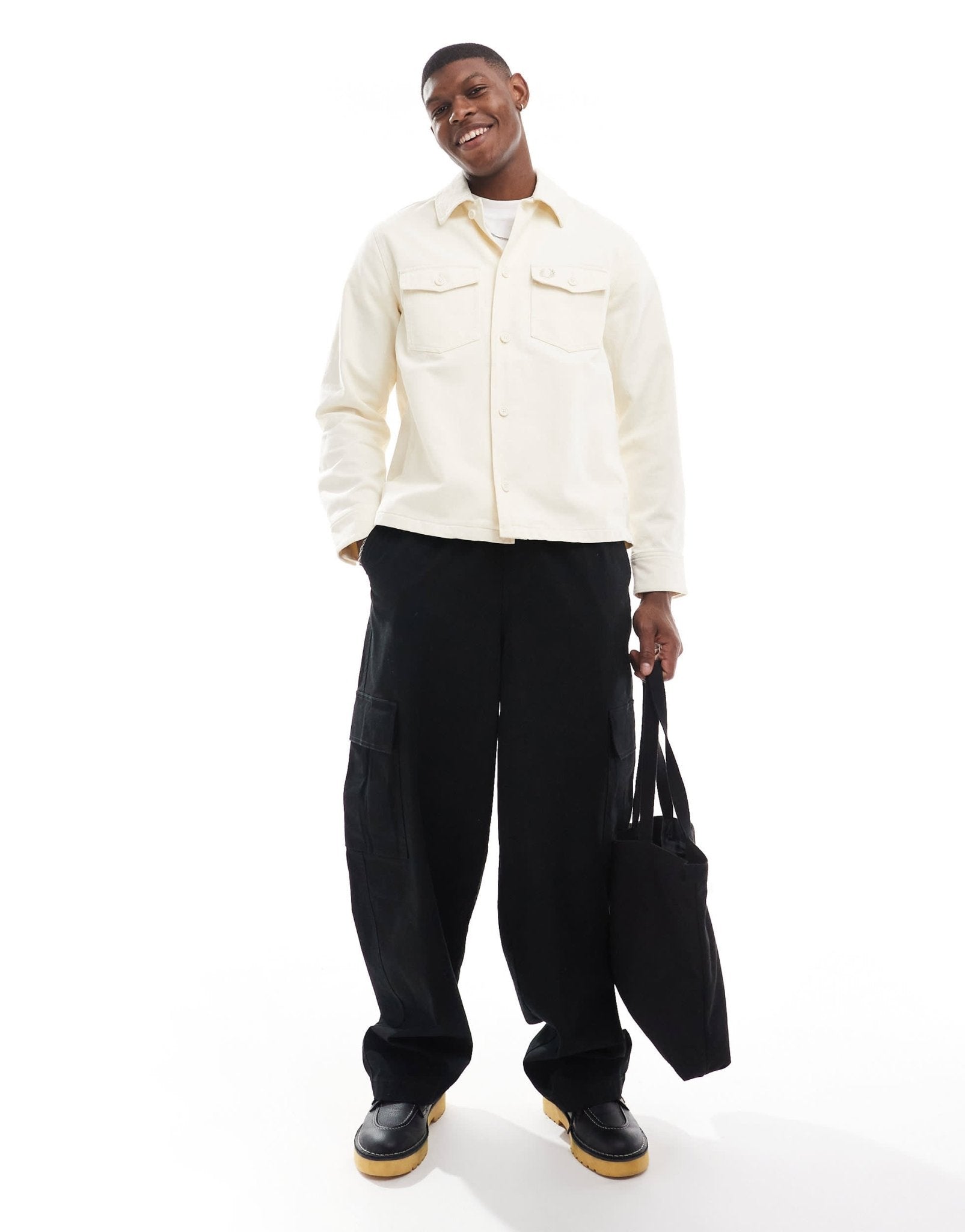 Fred Perry cord overshirt in ecru - ASOS Sample Sale EU Store