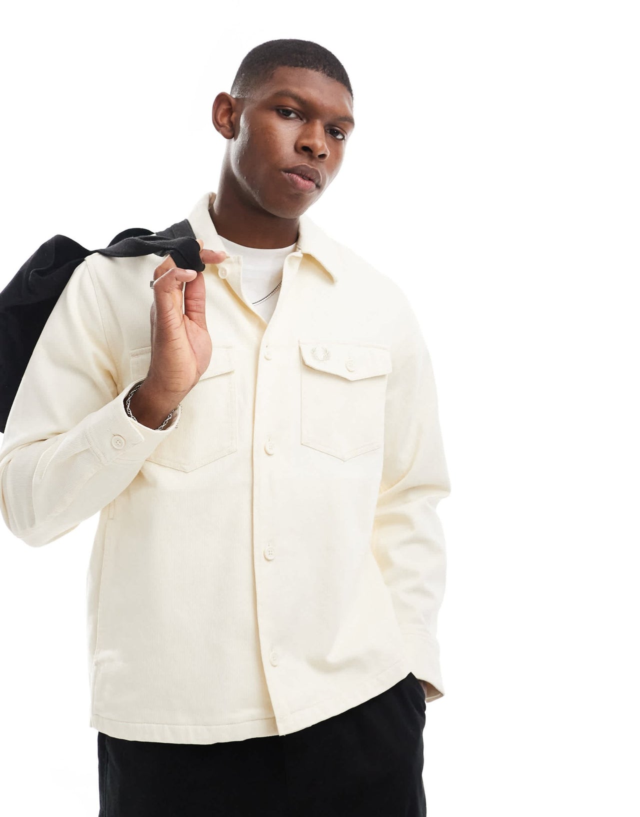 Fred Perry cord overshirt in ecru - ASOS Sample Sale EU Store