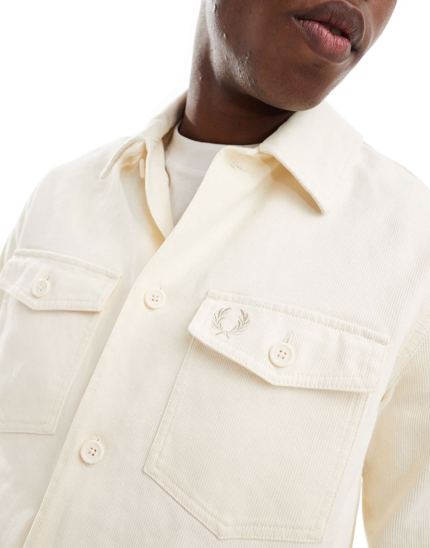Fred Perry cord overshirt in ecru - ASOS Sample Sale EU Store