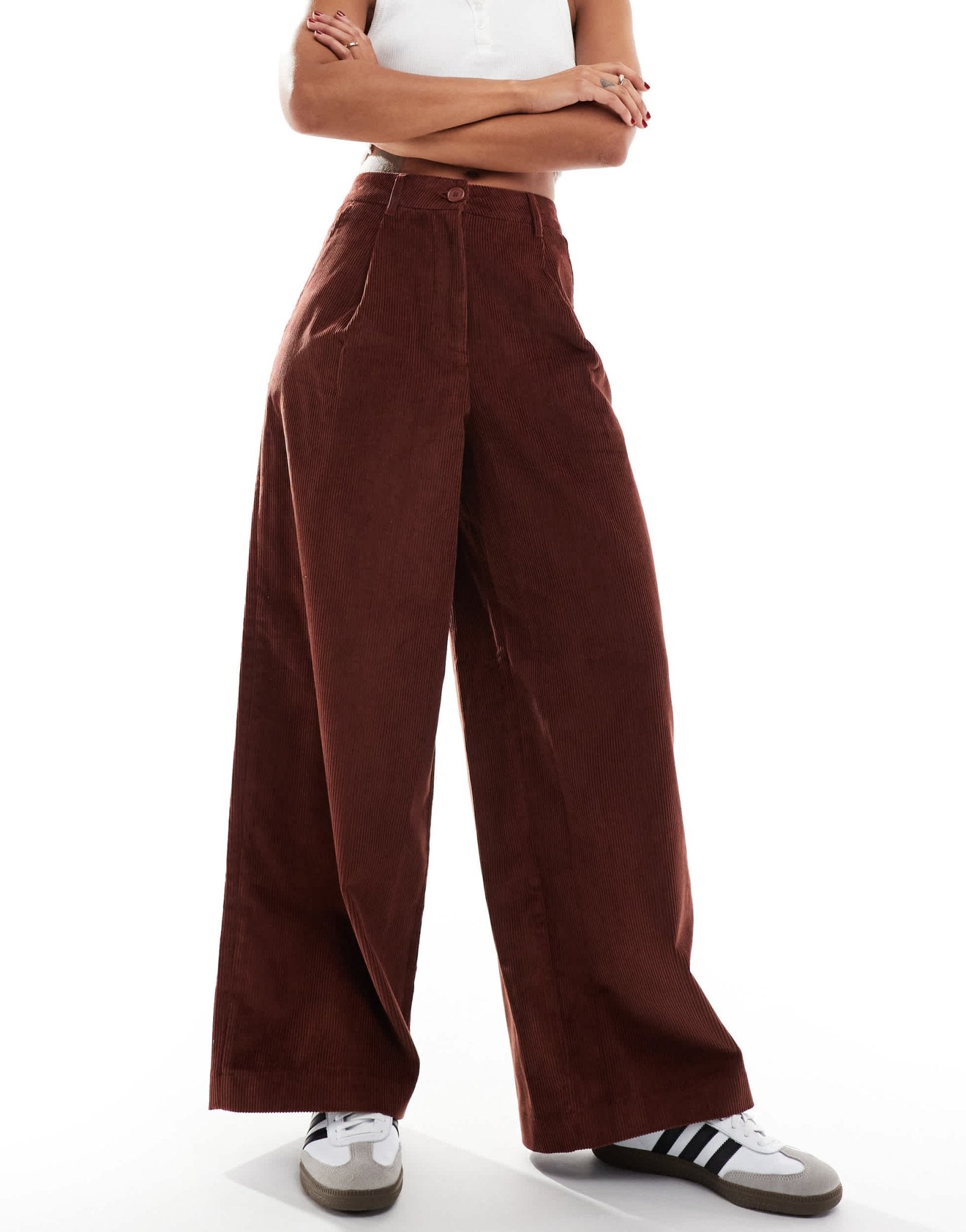 Fred Perry Cord wide leg trousers in rust - ASOS Sample Sale EU Store