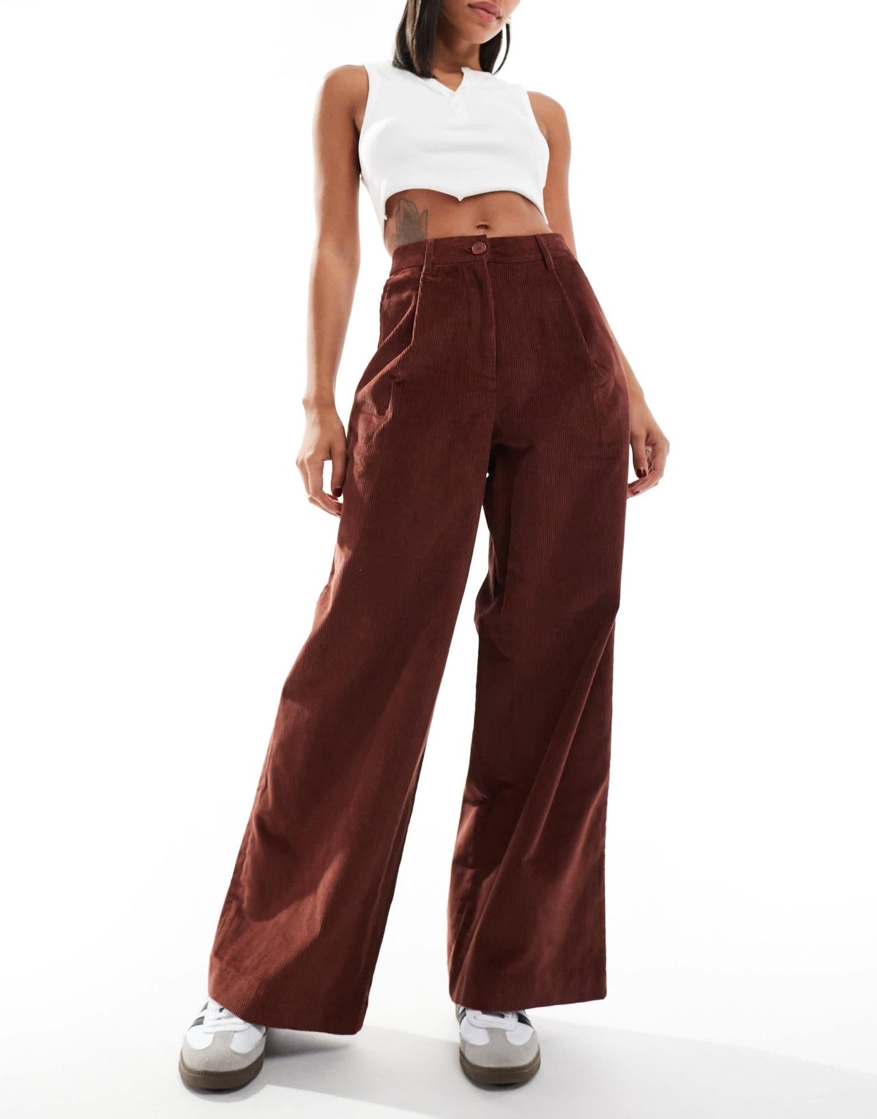 Fred Perry Cord wide leg trousers in rust - ASOS Sample Sale EU Store