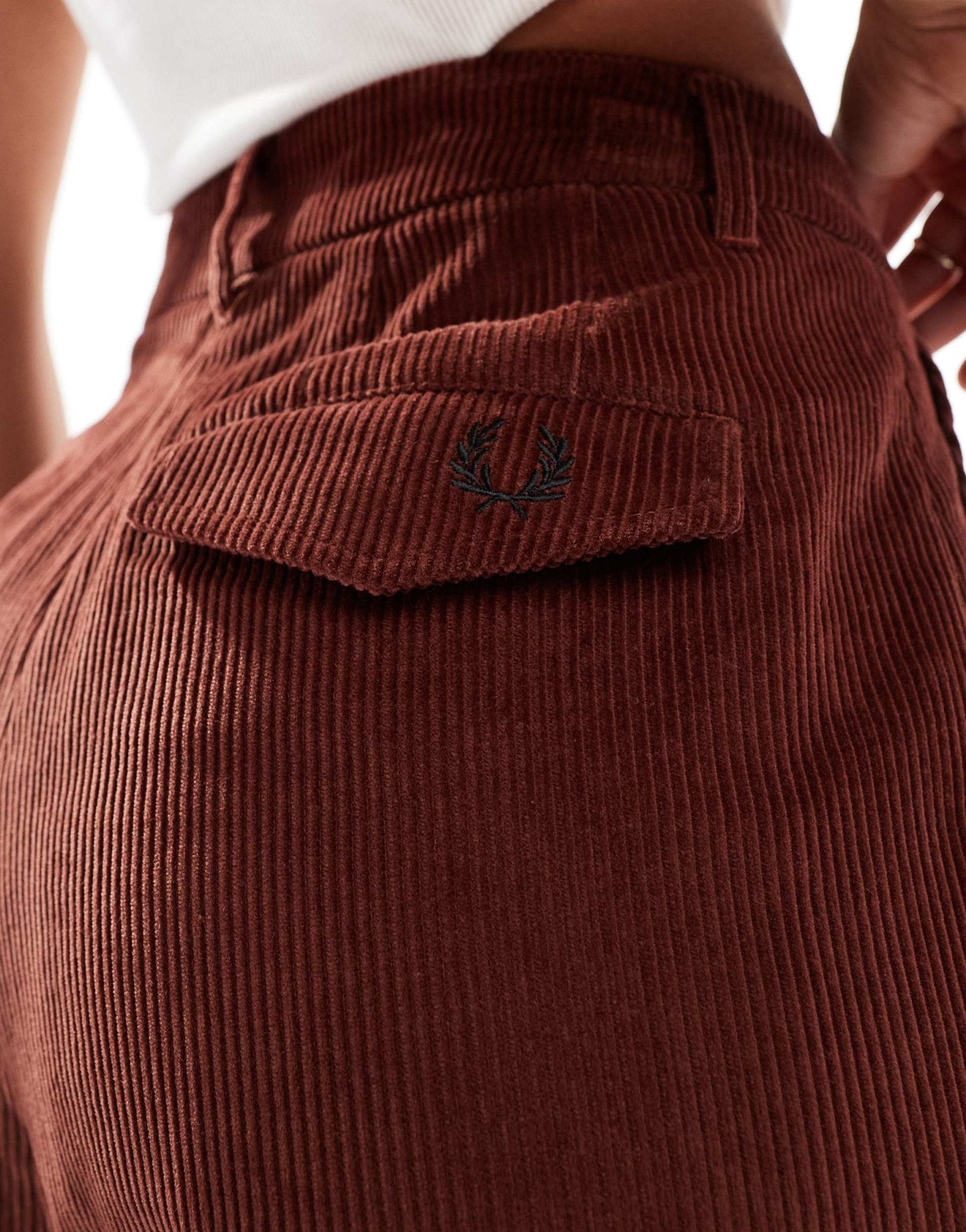 Fred Perry Cord wide leg trousers in rust - ASOS Sample Sale EU Store