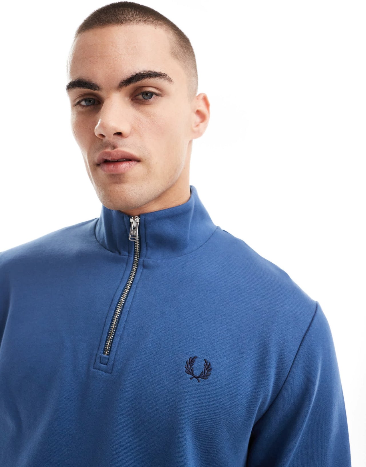 Fred Perry half zip sweatshirt in blue - ASOS Sample Sale EU Store