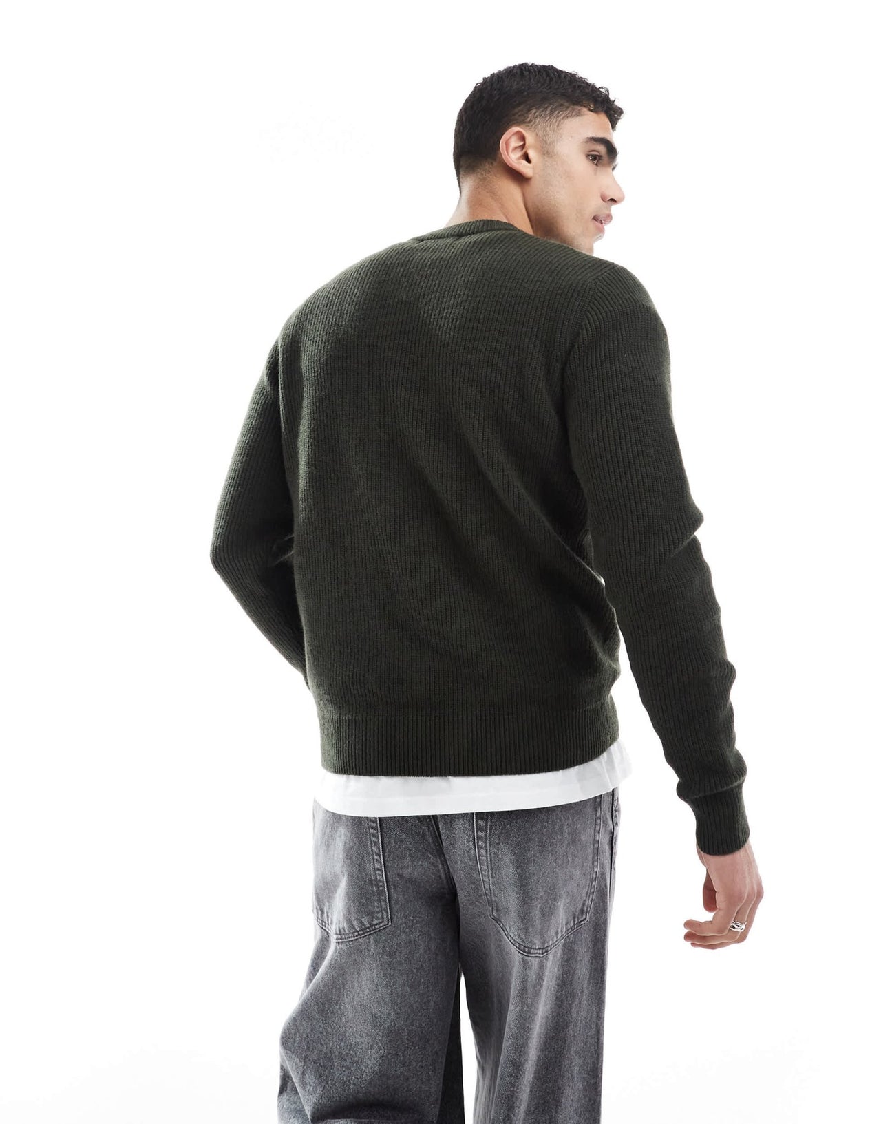 Fred Perry lambswool knitted jumper in dark green - ASOS Sample Sale EU Store