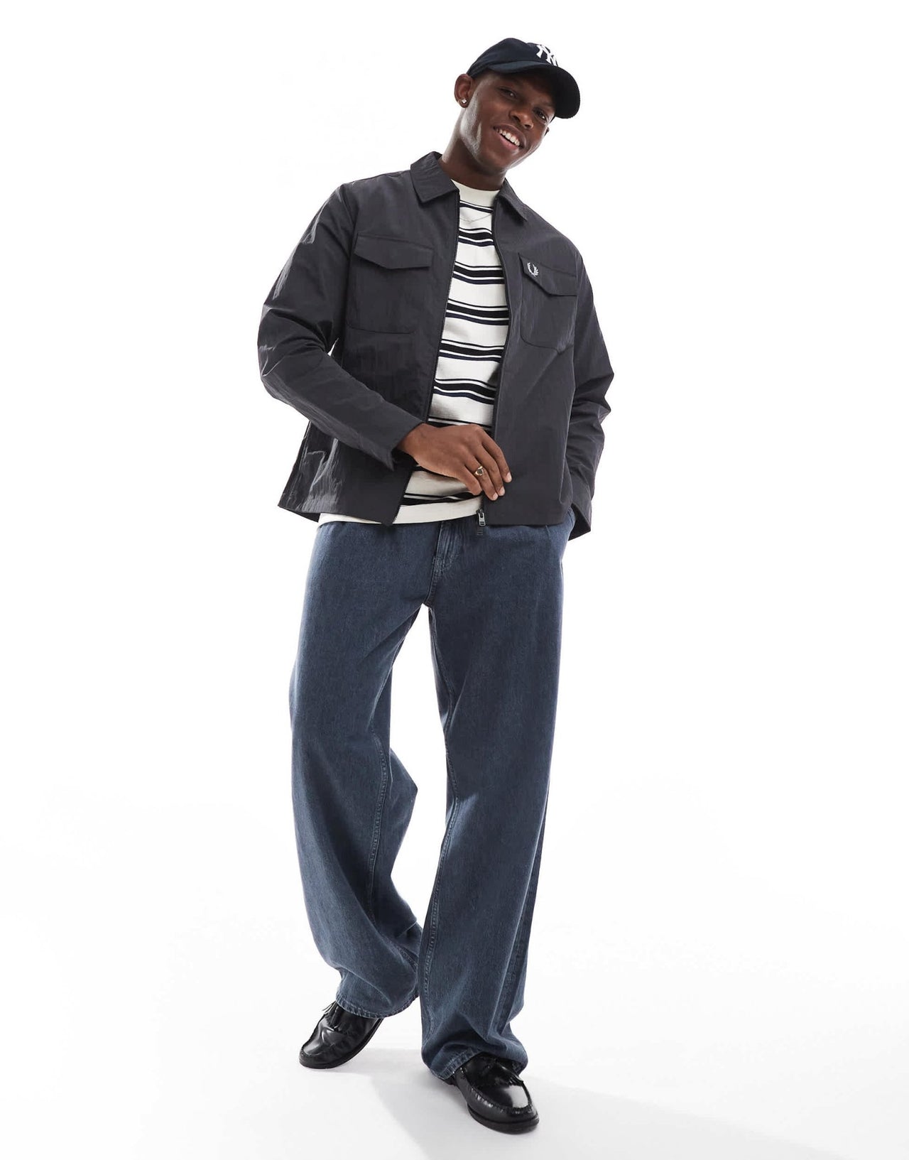 Fred Perry long sleeve techical overshirt in grey - ASOS Sample Sale EU Store
