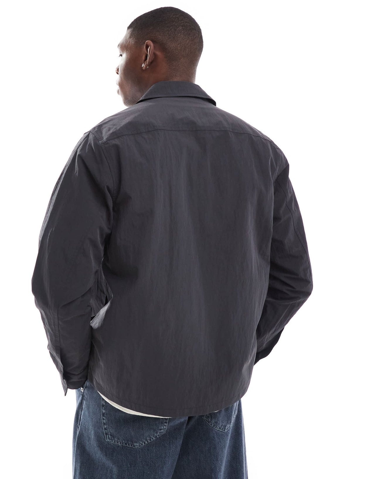 Fred Perry long sleeve techical overshirt in grey - ASOS Sample Sale EU Store