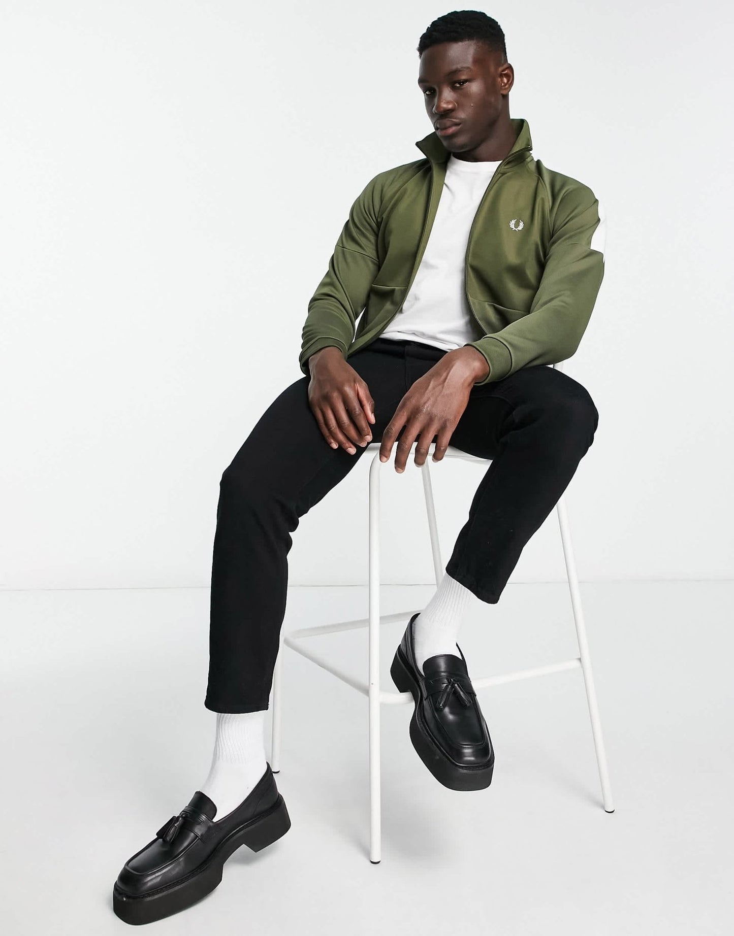 Fred Perry panelled track jacket in green - ASOS Sample Sale EU Store