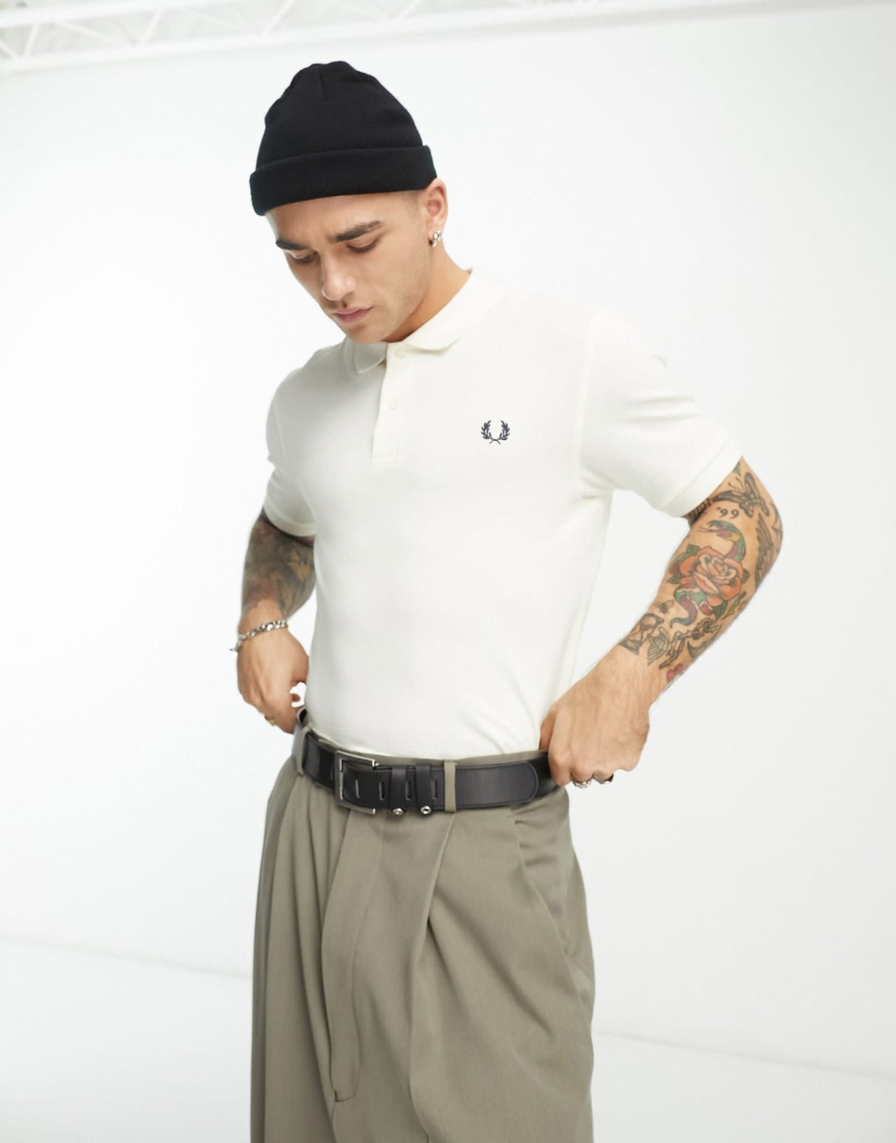 Fred Perry plain polo shirt in cream - ASOS Sample Sale EU Store