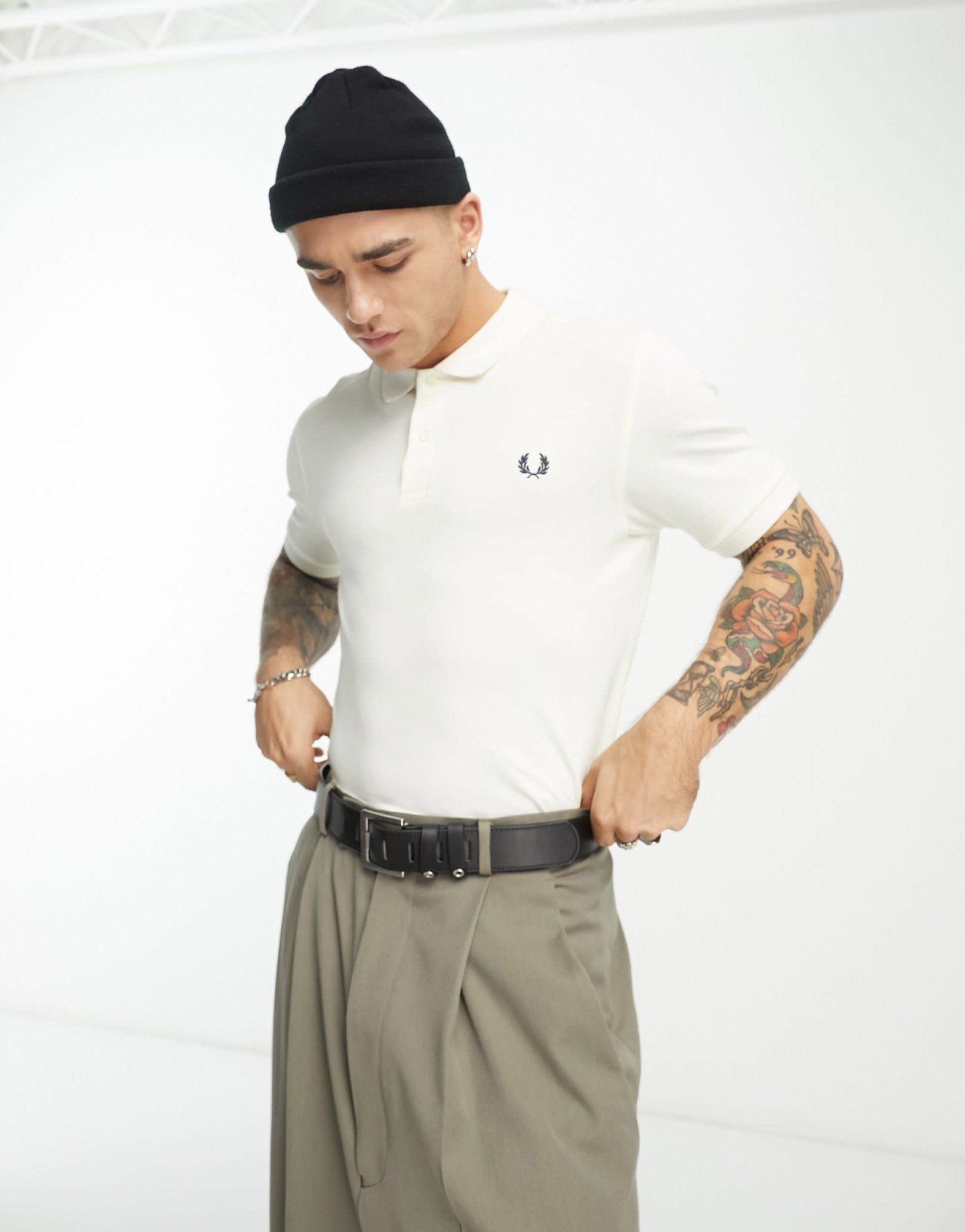 Fred Perry plain polo shirt in cream - ASOS Sample Sale EU Store