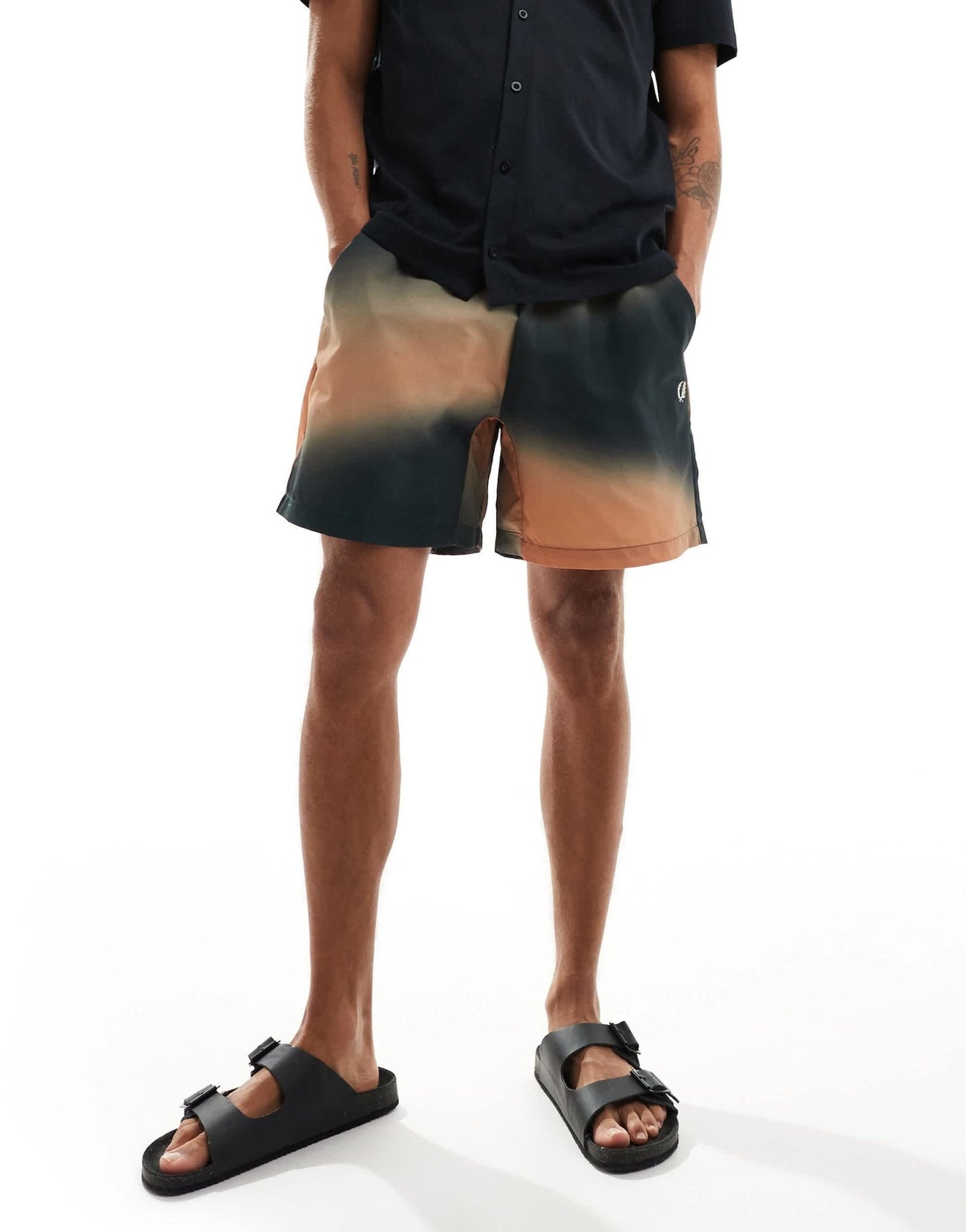 Fred Perry printed short in green - ASOS Sample Sale EU Store