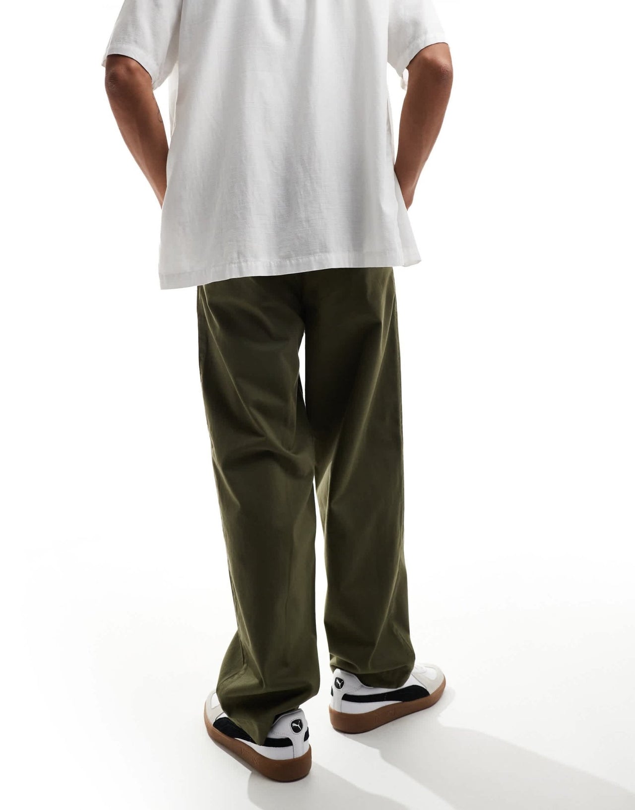 Fred Perry straight leg twill trousers in uniform green - ASOS Sample Sale EU Store