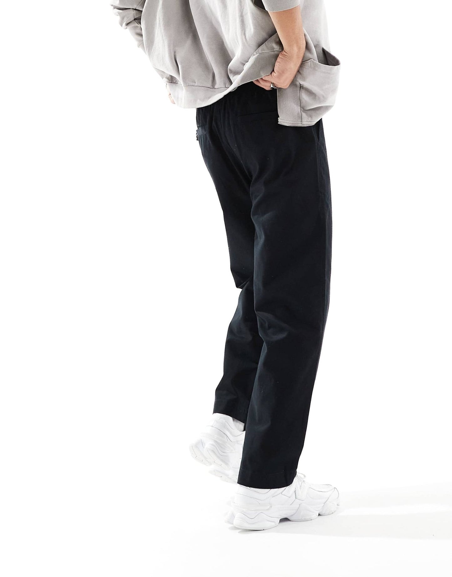 Fred Perry twill drawstring straight leg trousers in black - ASOS Sample Sale EU Store