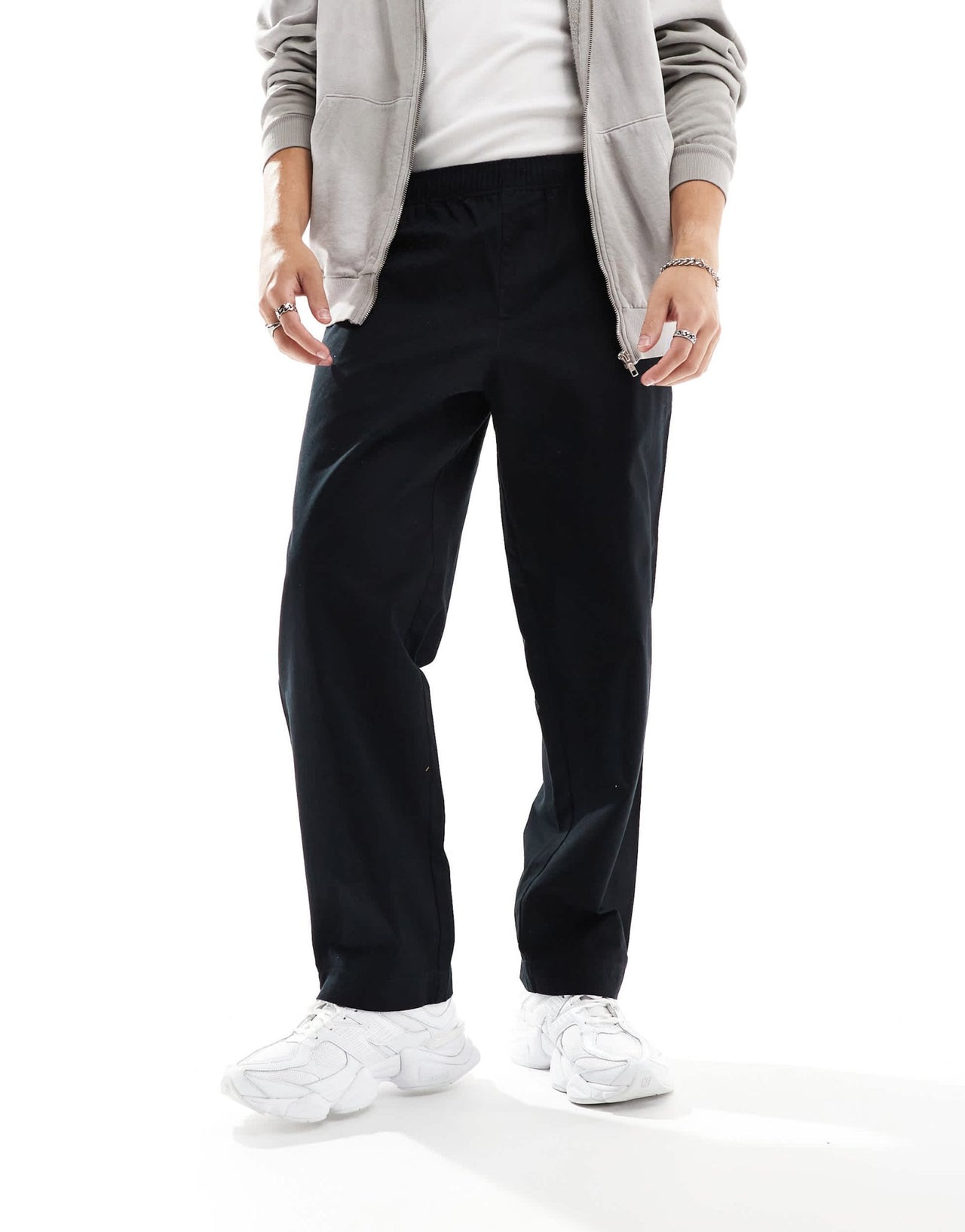 Fred Perry twill drawstring straight leg trousers in black - ASOS Sample Sale EU Store