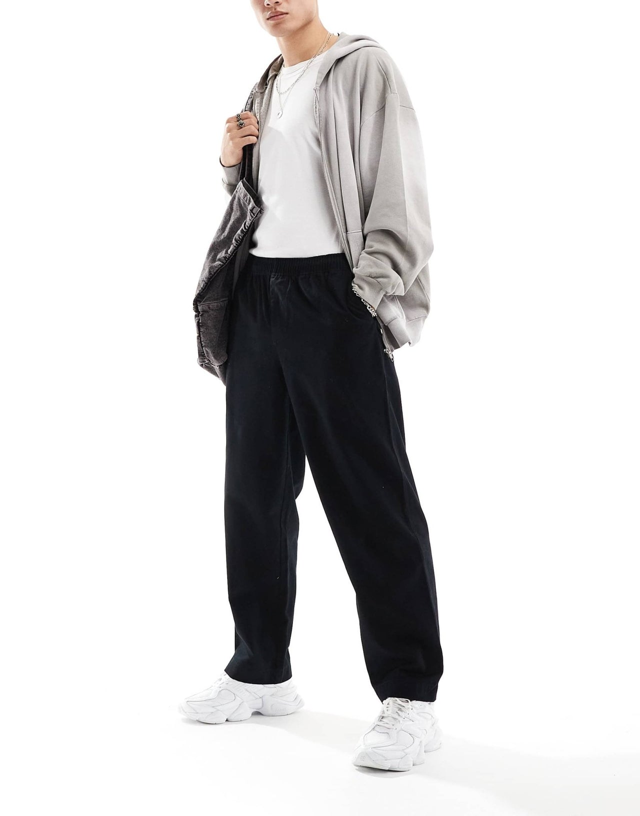 Fred Perry twill drawstring straight leg trousers in black - ASOS Sample Sale EU Store