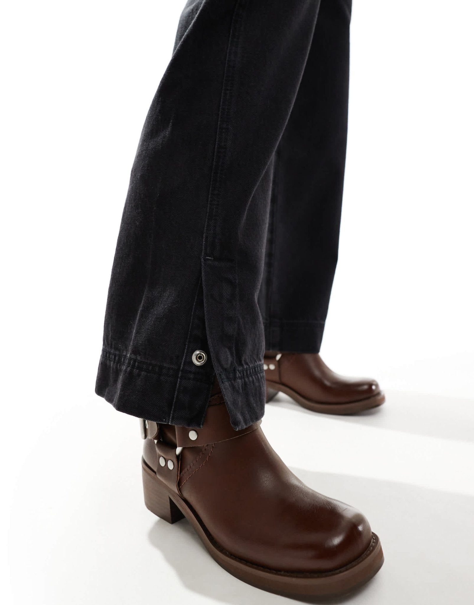 Free People benji relaxed wide leg jeans in black - ASOS Sample Sale EU Store