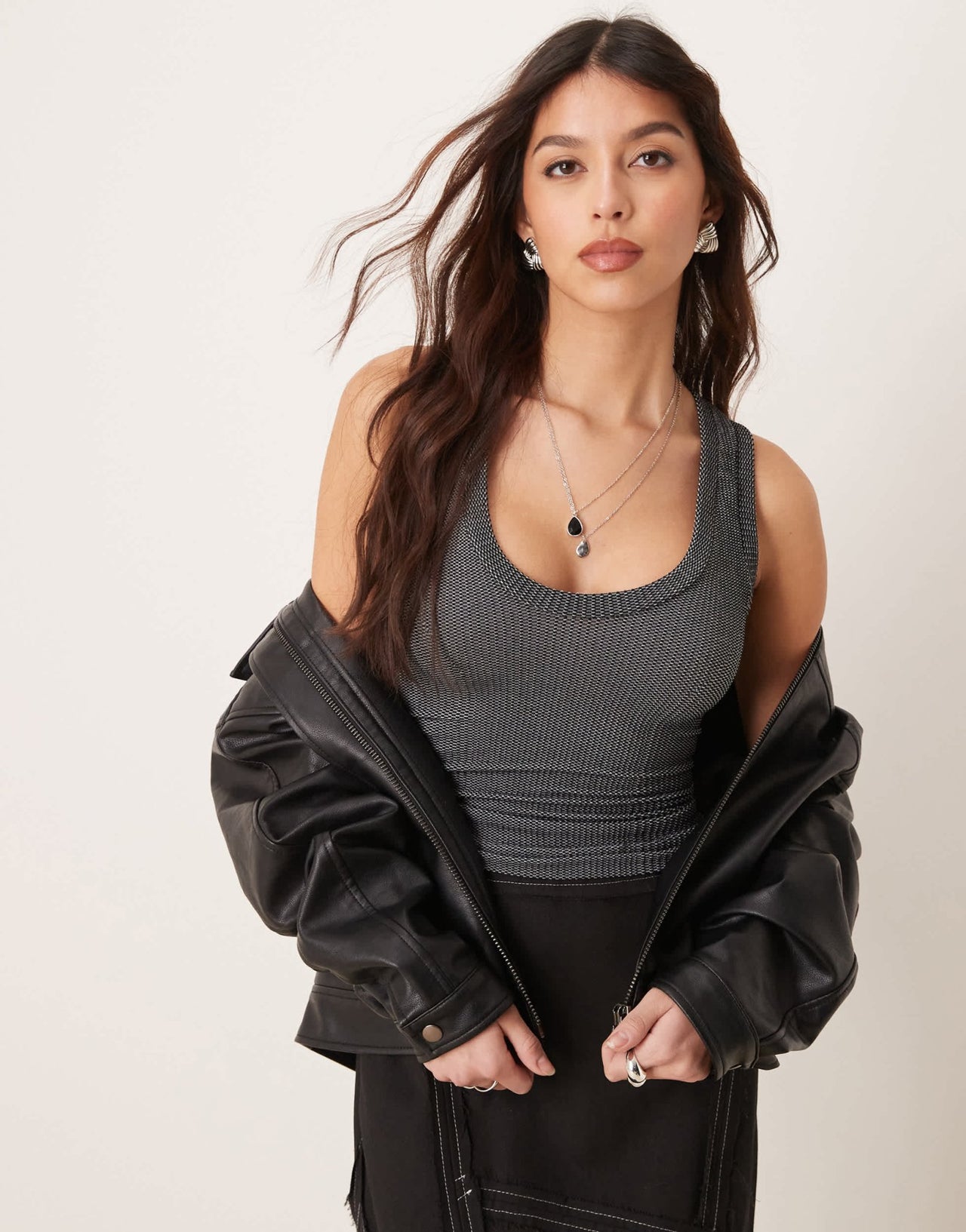 Free People clean slate ribbed tank top in black - ASOS Sample Sale EU Store