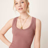 Free People clean slate ribbed tank top in brown