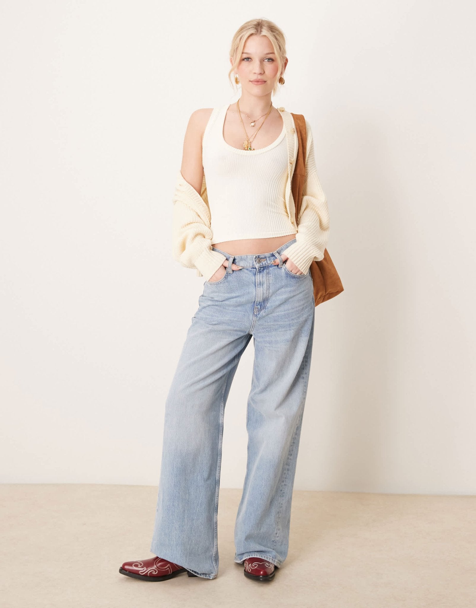 Free People clean slate ribbed tank top in ecru - ASOS Sample Sale EU Store