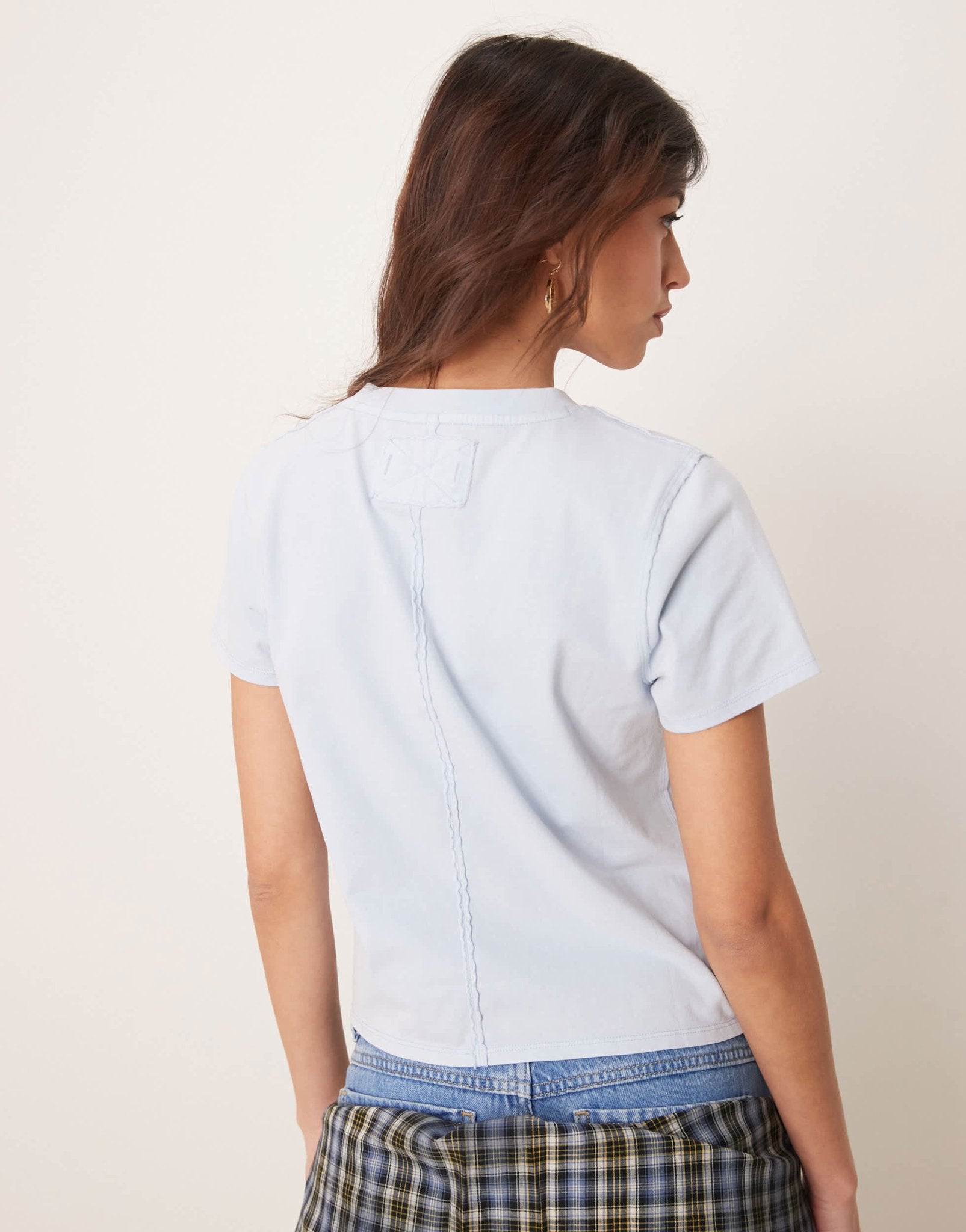 Free People everyday relaxed t-shirt in ice blue - ASOS Sample Sale EU Store