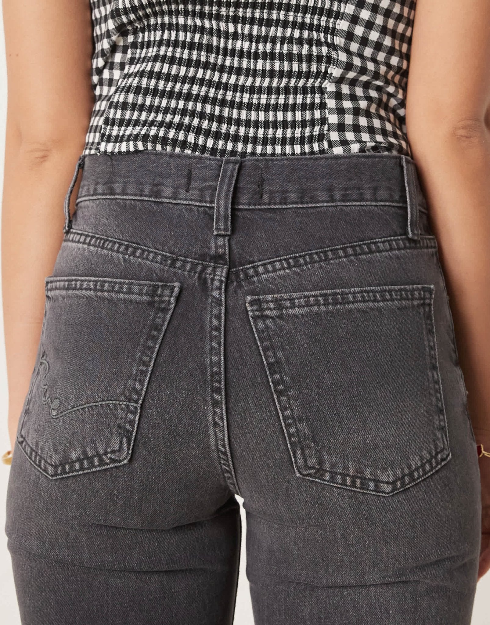 Free People holly bootcut knee jeans in washed black - ASOS Sample Sale EU Store