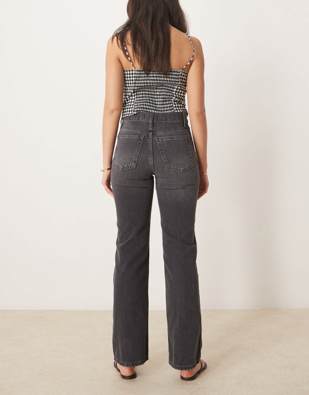 Free People holly bootcut knee jeans in washed black - ASOS Sample Sale EU Store