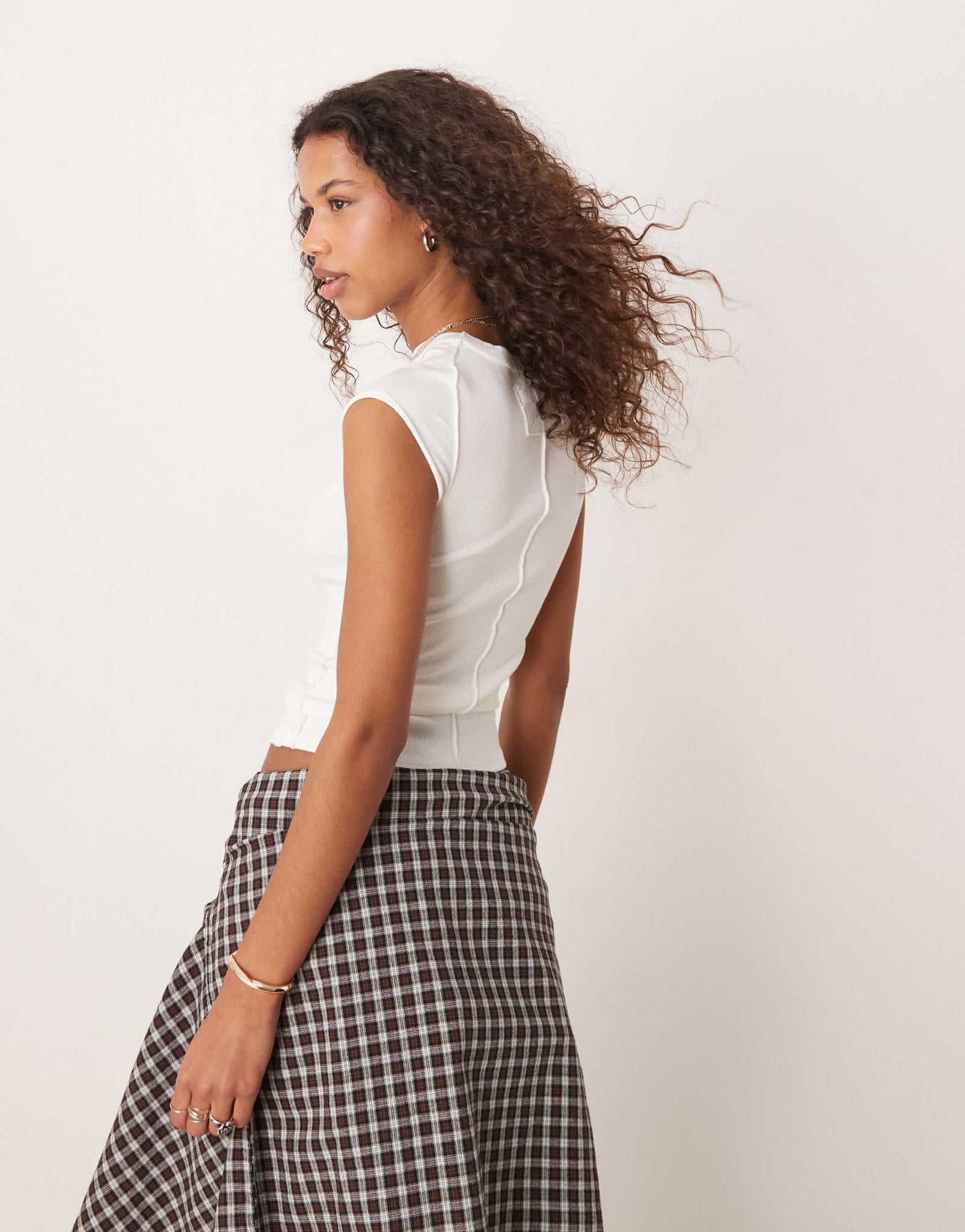 Free People ribbed raglan baby t-shirt in ivory - ASOS Sample Sale EU Store