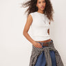Free People ribbed raglan baby t-shirt in ivory