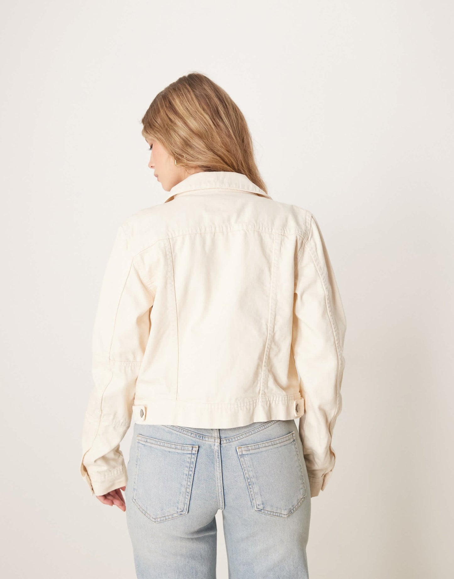 Free People rumors denim jacket in ecru - ASOS Sample Sale EU Store