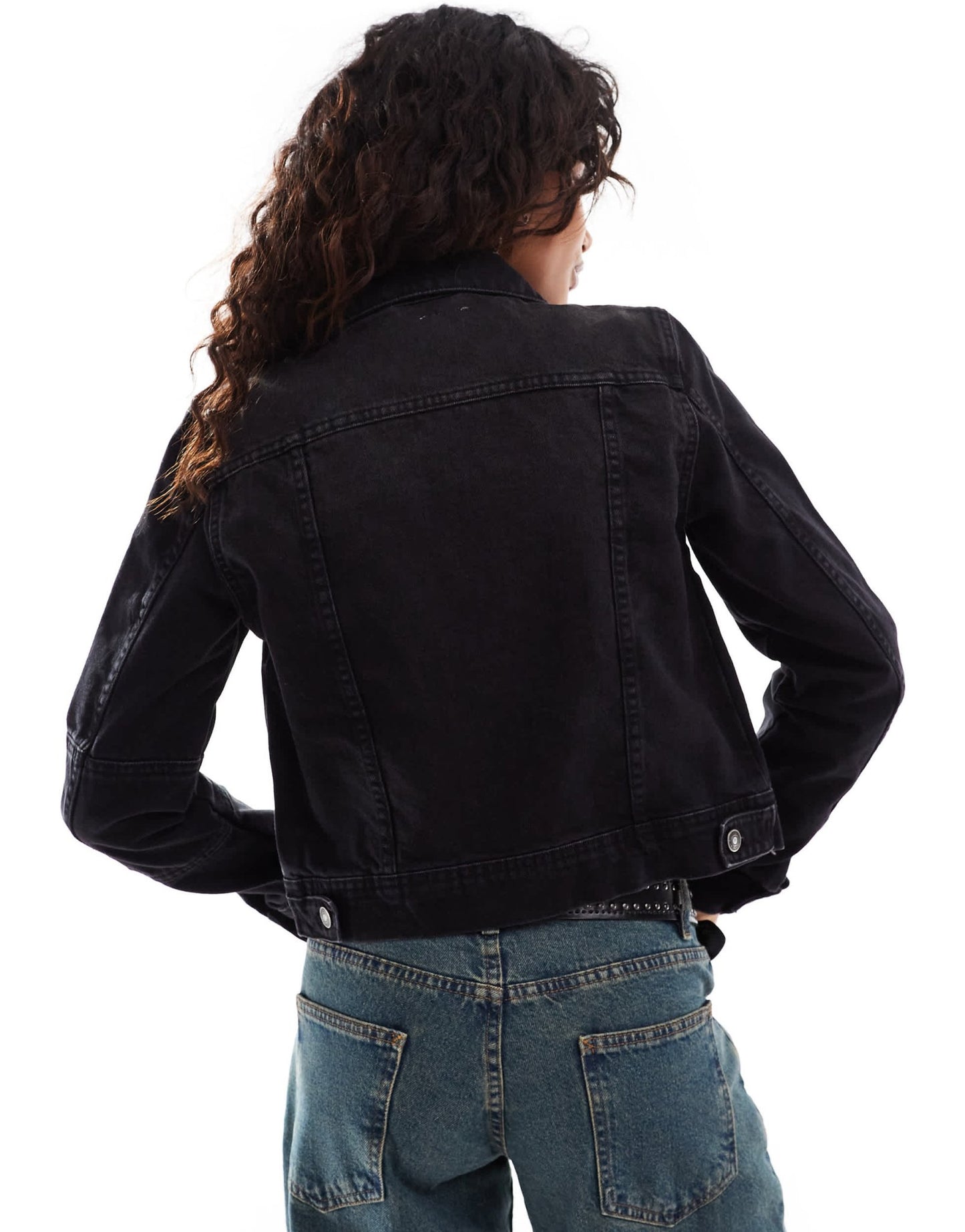 Free People rumours classic denim jacket in black - ASOS Sample Sale EU Store