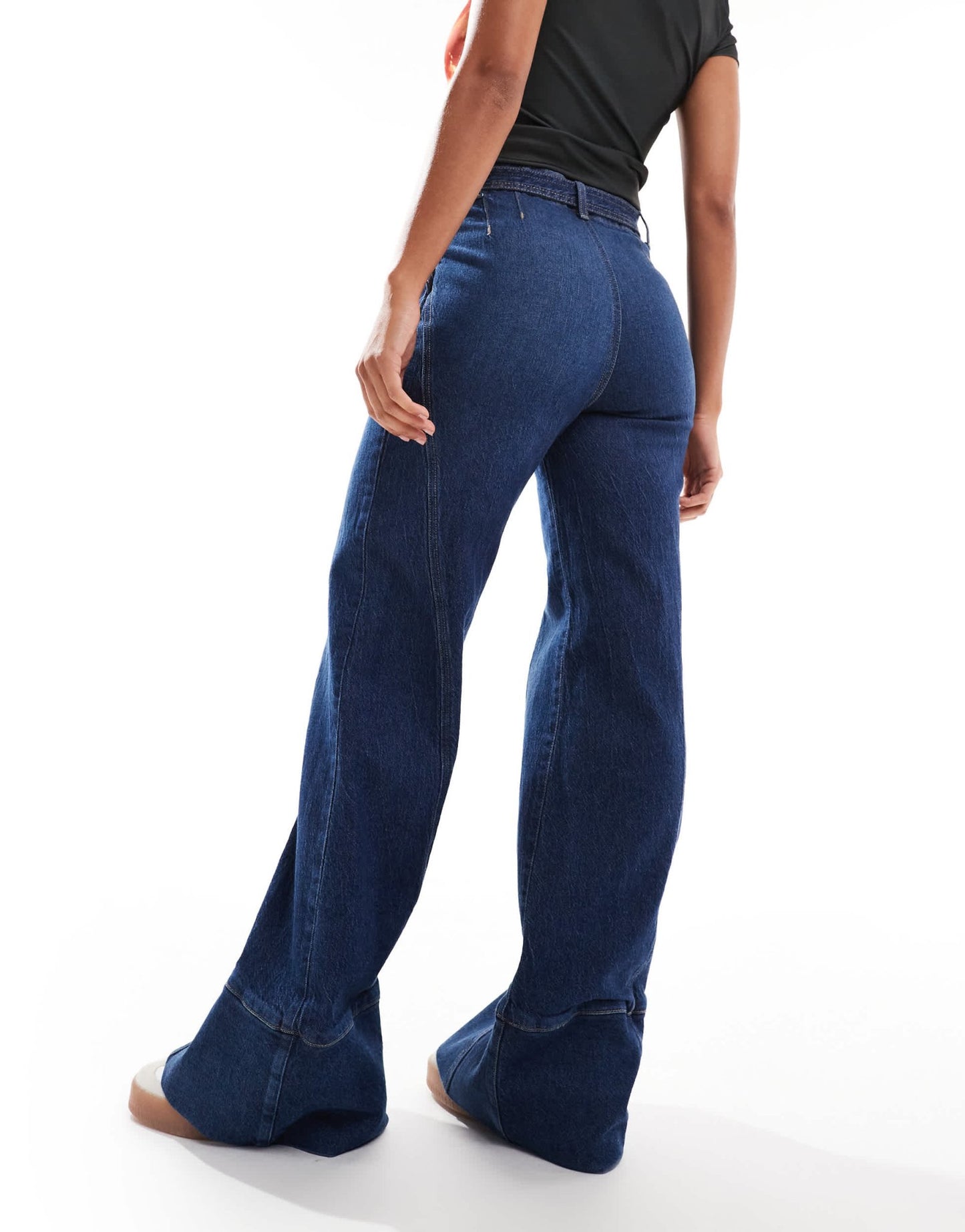 Free People ryla high waisted a - line jeans in dreamscape blue - ASOS Sample Sale EU Store
