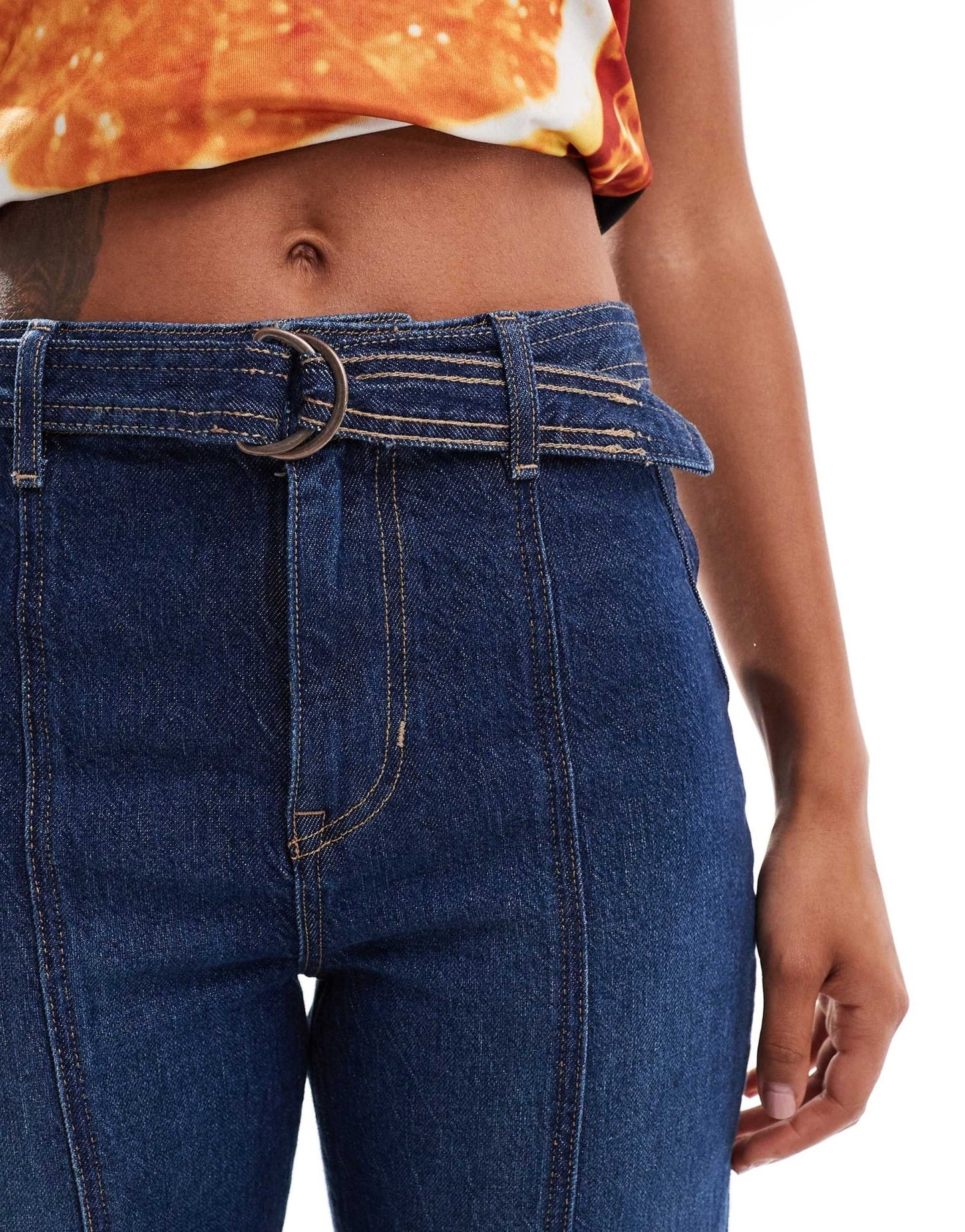 Free People ryla high waisted a - line jeans in dreamscape blue - ASOS Sample Sale EU Store