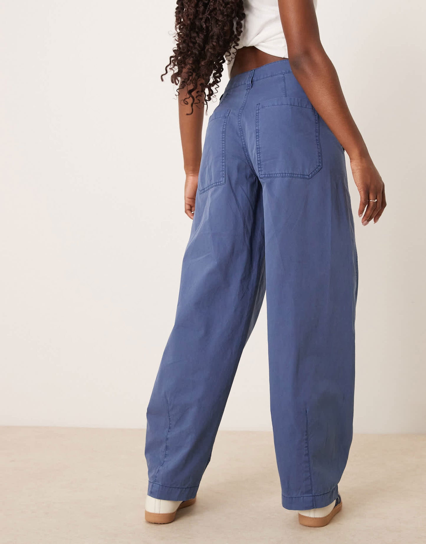 Free People rylee relaxed chino trousers in denim blue - ASOS Sample Sale EU Store