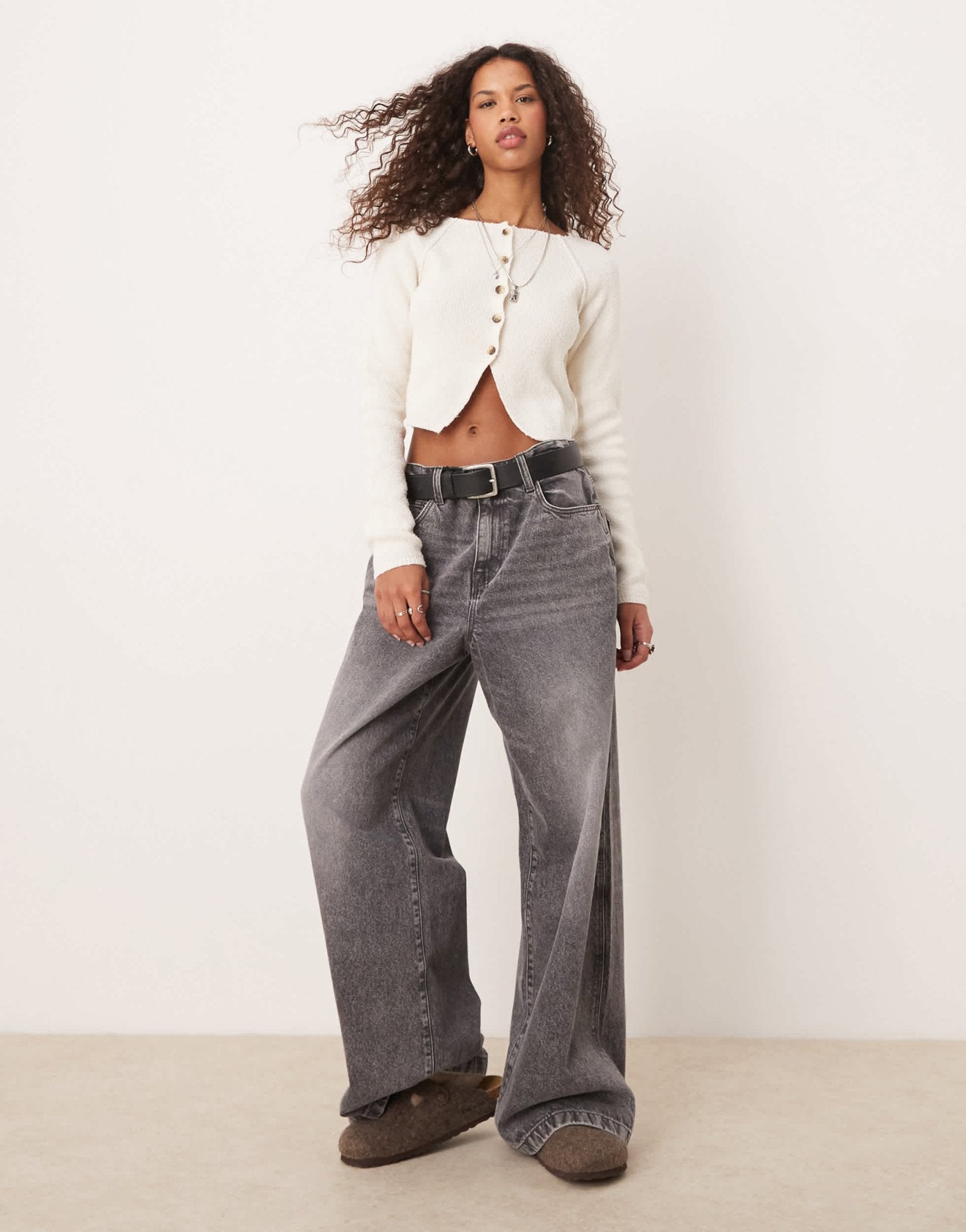 Free People sydney shrunken cardigan in optic white - ASOS Sample Sale EU Store