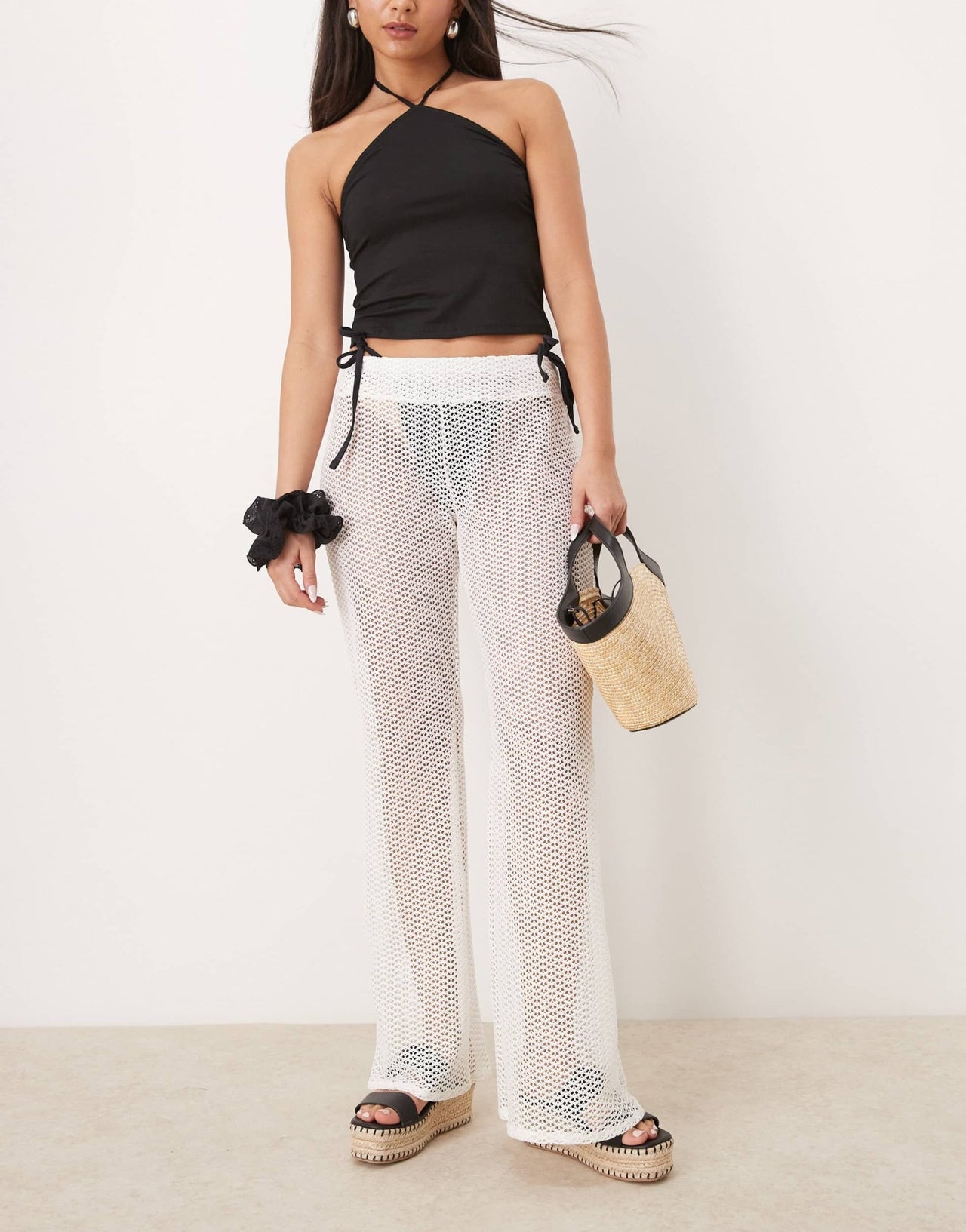 Free Society knit beach trouser in white - ASOS Sample Sale EU Store
