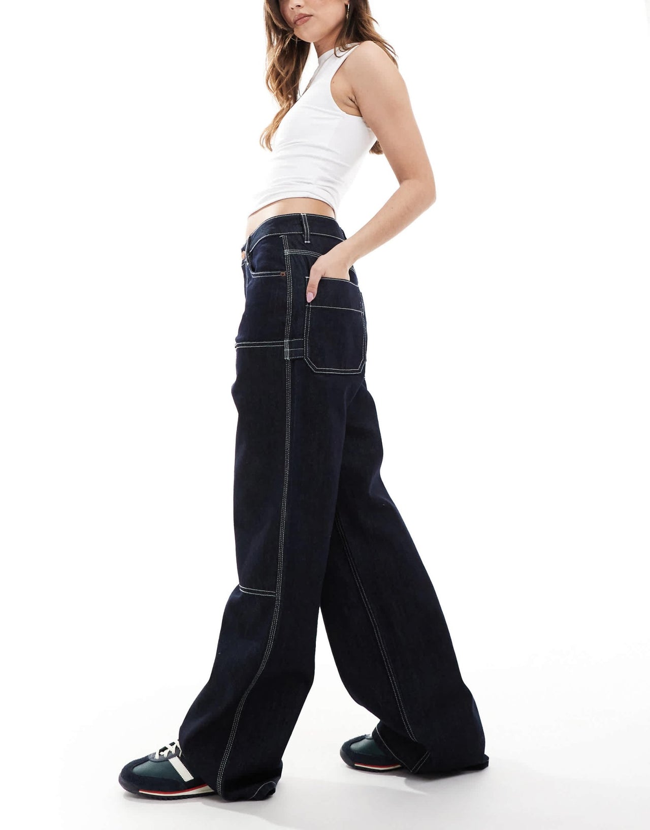 French Connection Denver relaxed carpenter jeans in indigo - ASOS Sample Sale EU Store
