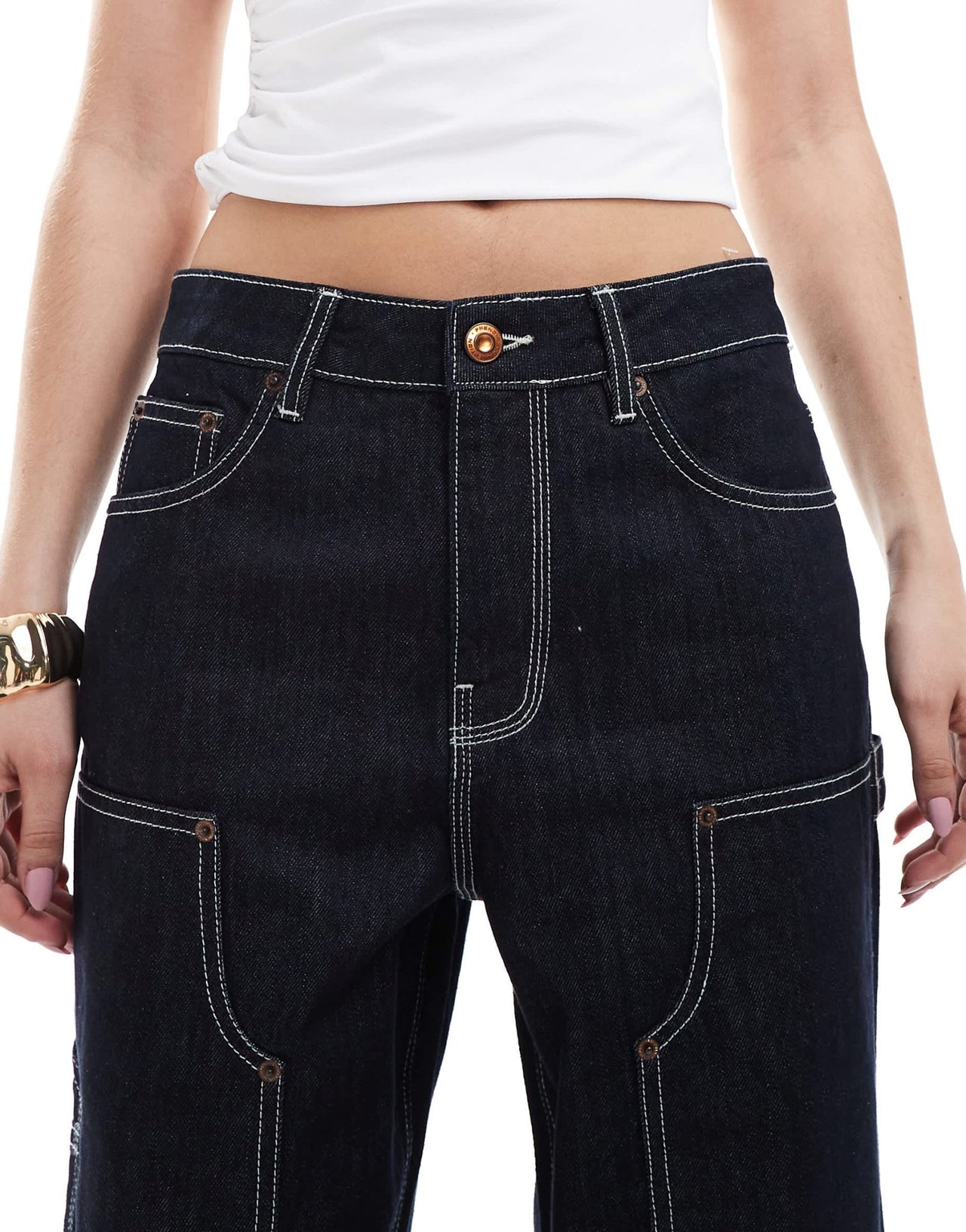 French Connection Denver relaxed carpenter jeans in indigo - ASOS Sample Sale EU Store