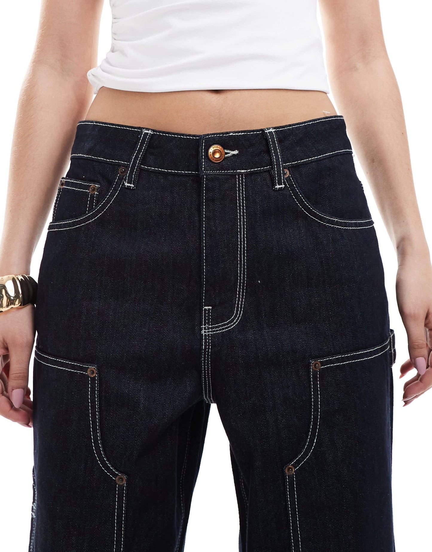 French Connection Denver relaxed carpenter jeans in indigo - ASOS Sample Sale EU Store