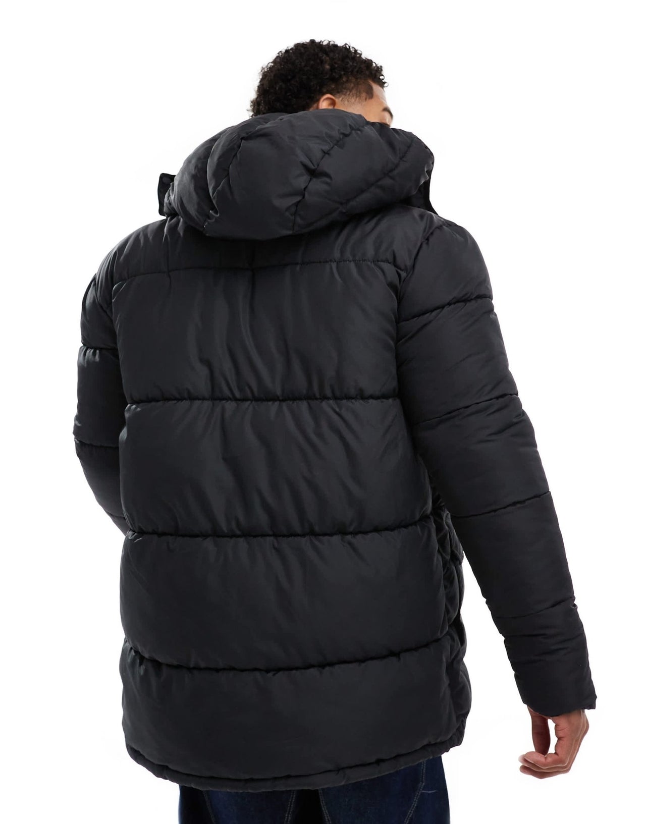 French Connection puffer jacket with hood and pockets in black - ASOS Sample Sale EU Store