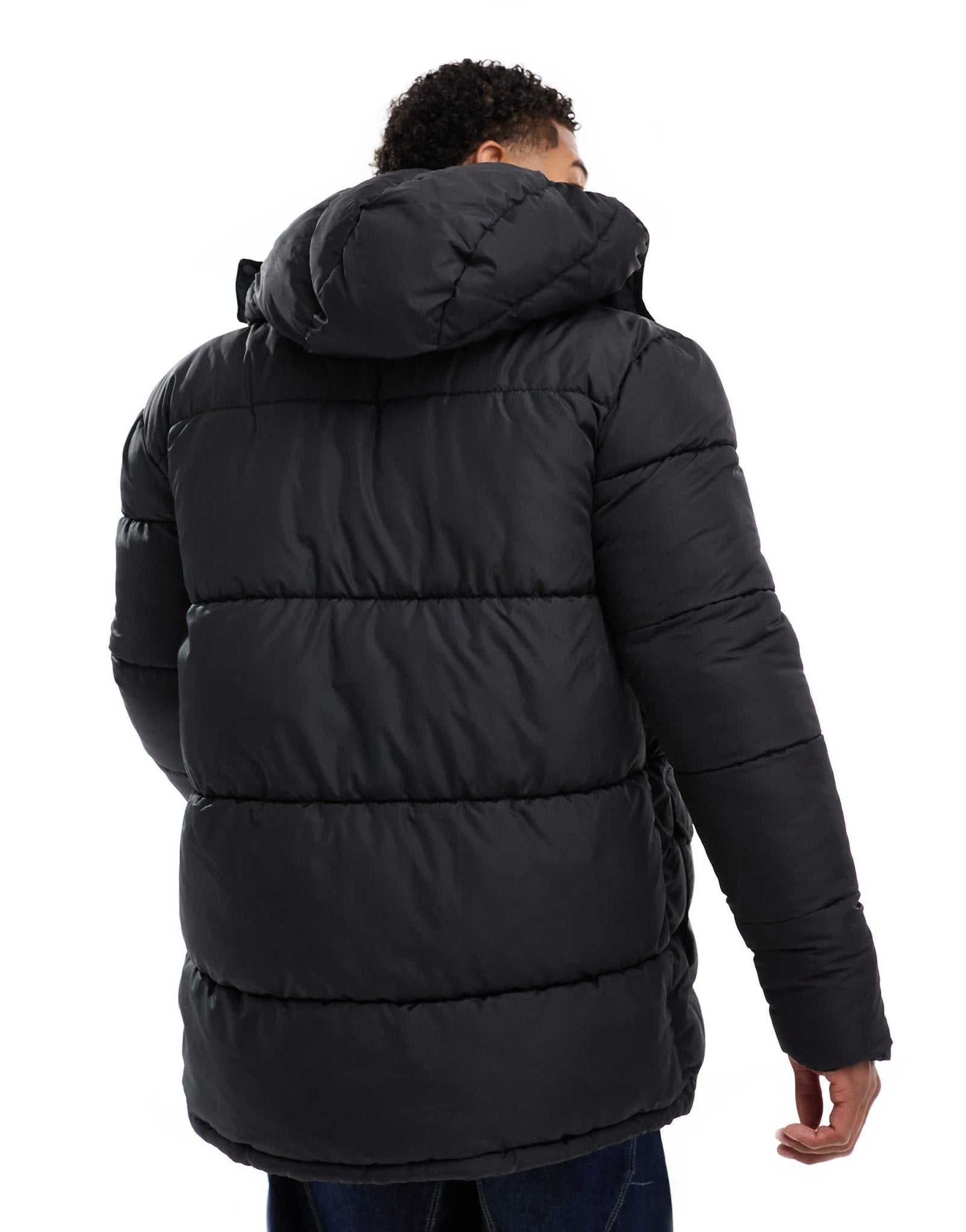 French Connection puffer jacket with hood and pockets in black - ASOS Sample Sale EU Store