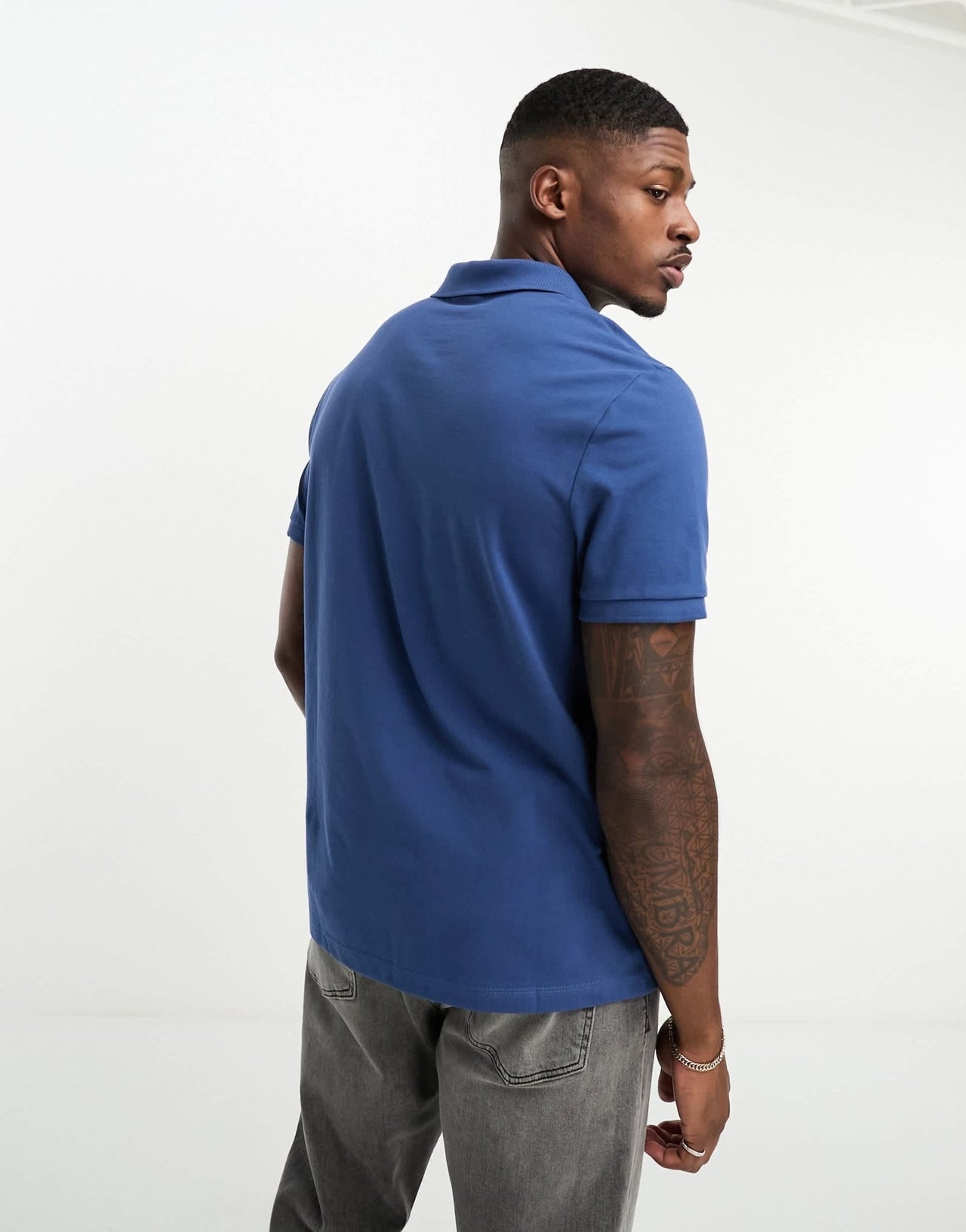 French Connection short sleeve polo shirt in blue - ASOS Sample Sale EU Store