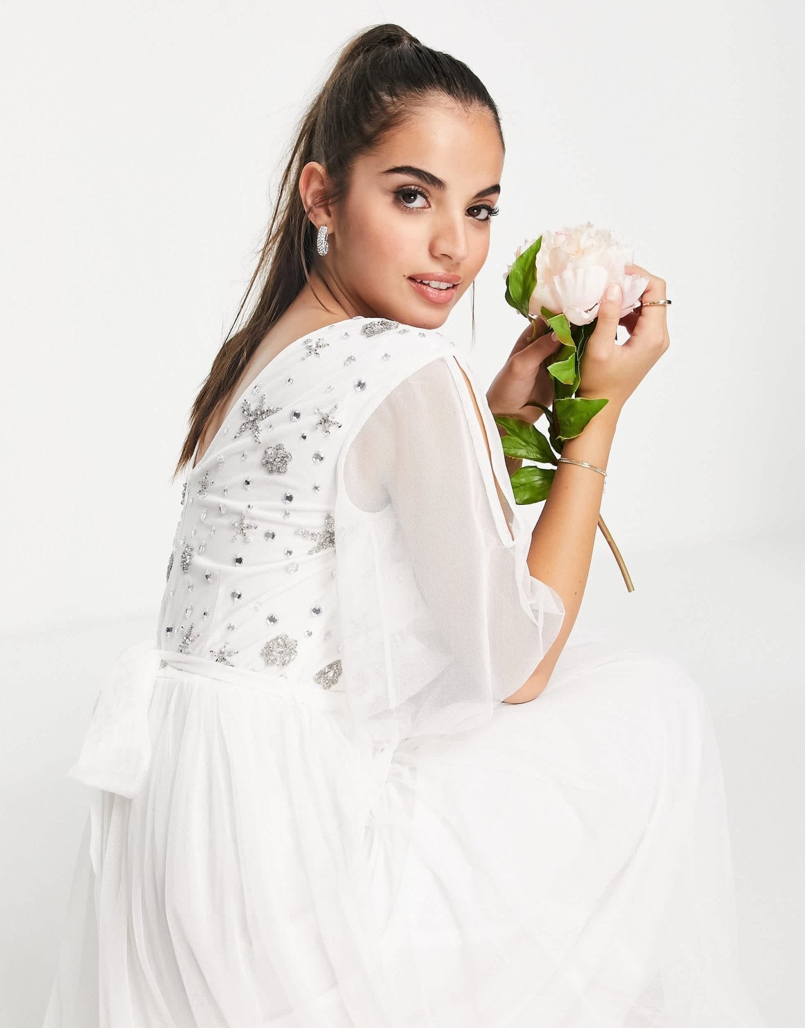 Frock and Frill Bridal embellished midaxi dress in pearl pink - ASOS Sample Sale EU Store