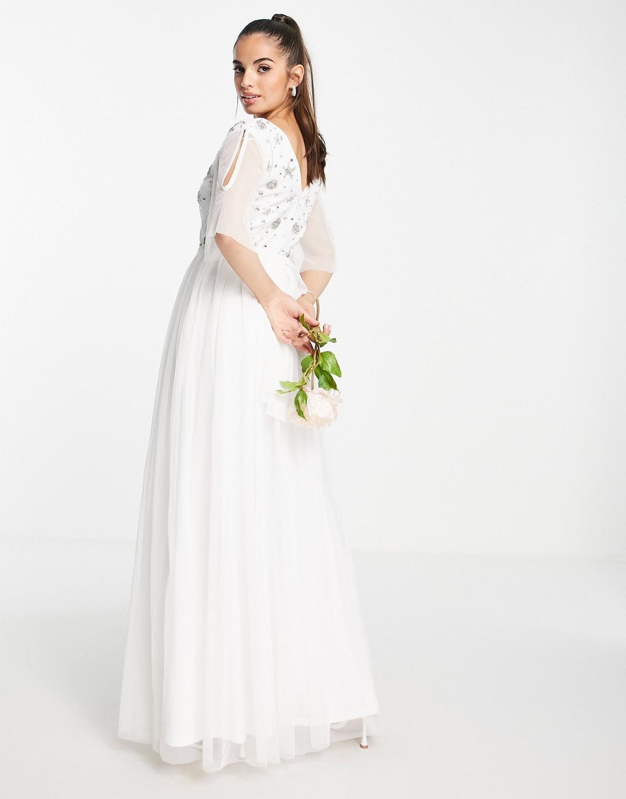 Frock and Frill Bridal embellished midaxi dress in pearl pink - ASOS Sample Sale EU Store