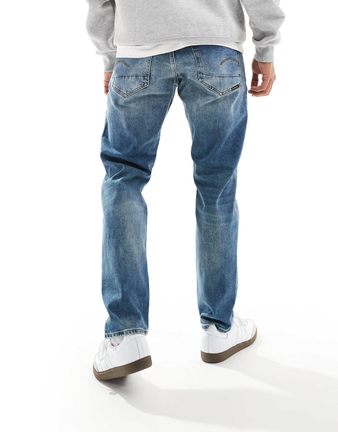 G - star 3301 regular tapered denim jeans in midwash blue - ASOS Sample Sale EU Store